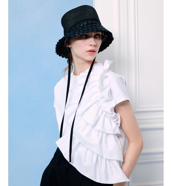 LOULOU WILLOUGHBY「【LOULOU WILLOUGHBY】ギャザーレイヤーＴシャツ」|Tシャツ・カットソー|