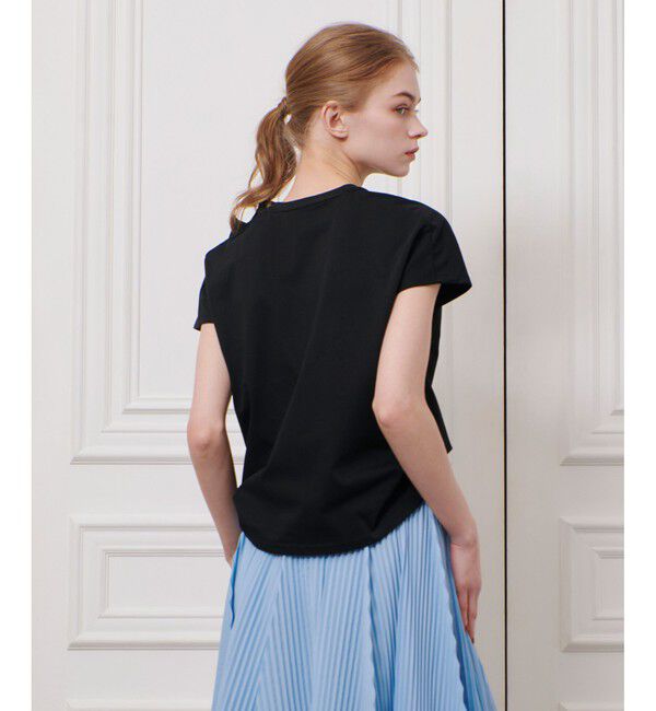 LOULOU WILLOUGHBY「【LOULOU WILLOUGHBY】ギャザーレイヤーＴシャツ」|Tシャツ・カットソー|