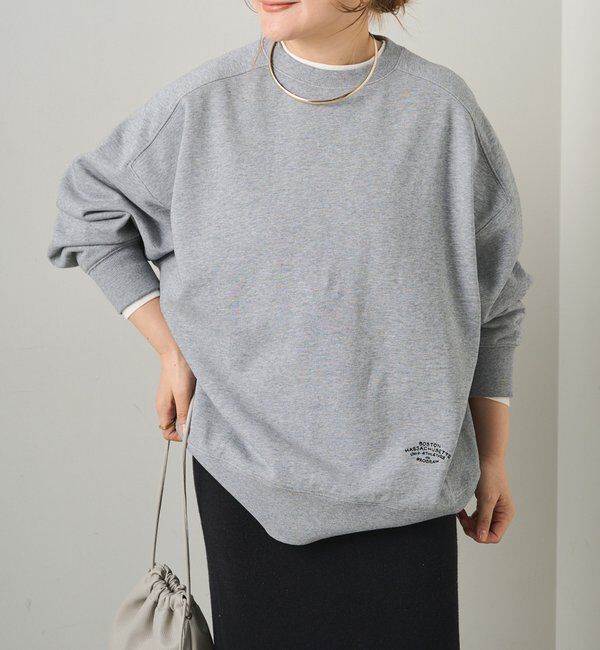  「ロゴ刺繍チュニックスウェット」|プルオーバー|