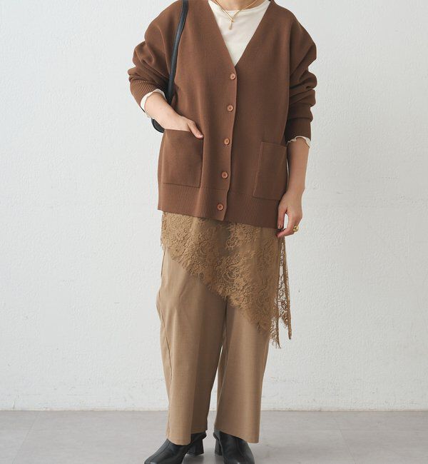  「レースレイヤードストレッチパンツ」|その他|