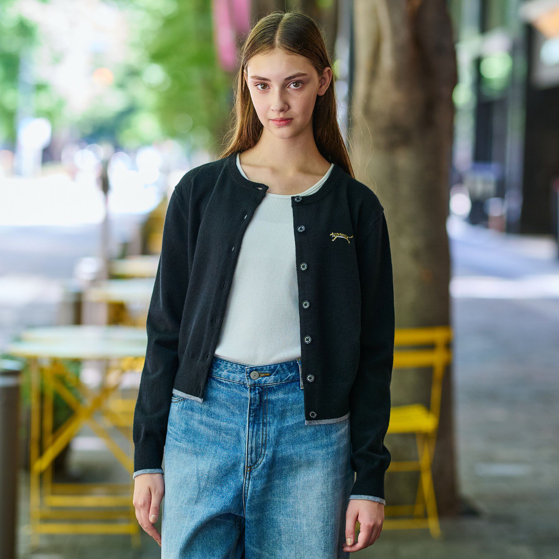 DRESSTERIOR「◆【CLASSY．12月号掲載】タイガーエンブロイダリークルーネックカーディガン」|カーディガン|