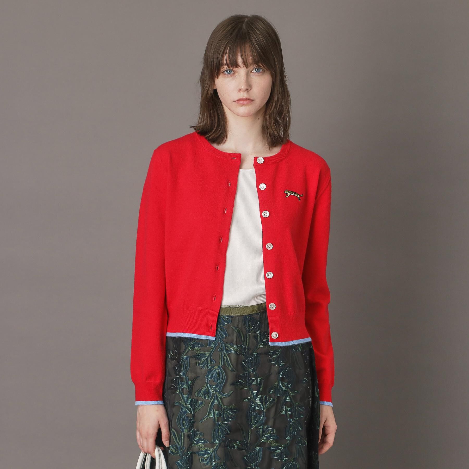 DRESSTERIOR「◆【CLASSY．12月号掲載】タイガーエンブロイダリークルーネックカーディガン」|カーディガン|