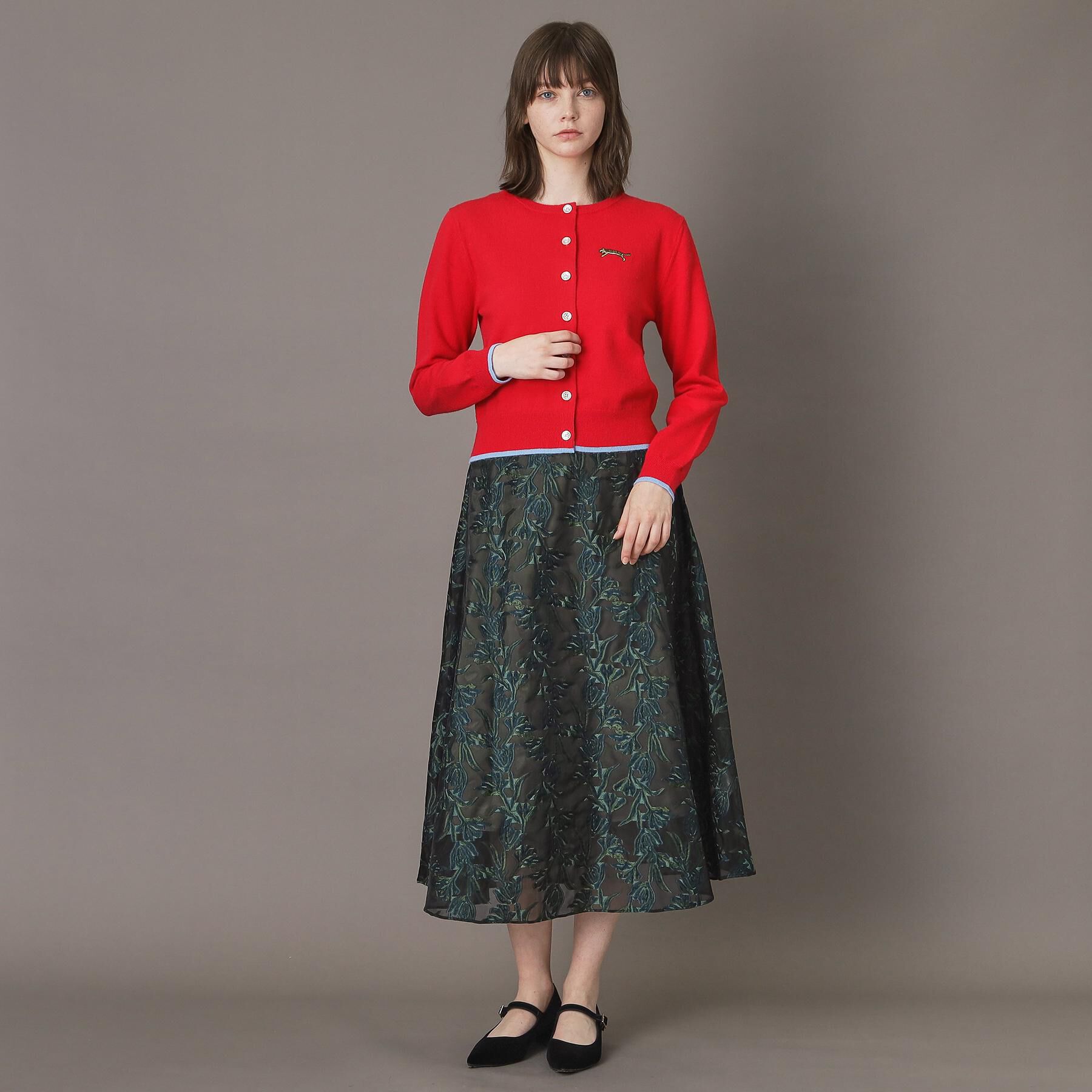 DRESSTERIOR「◆【CLASSY．12月号掲載】タイガーエンブロイダリークルーネックカーディガン」|カーディガン|