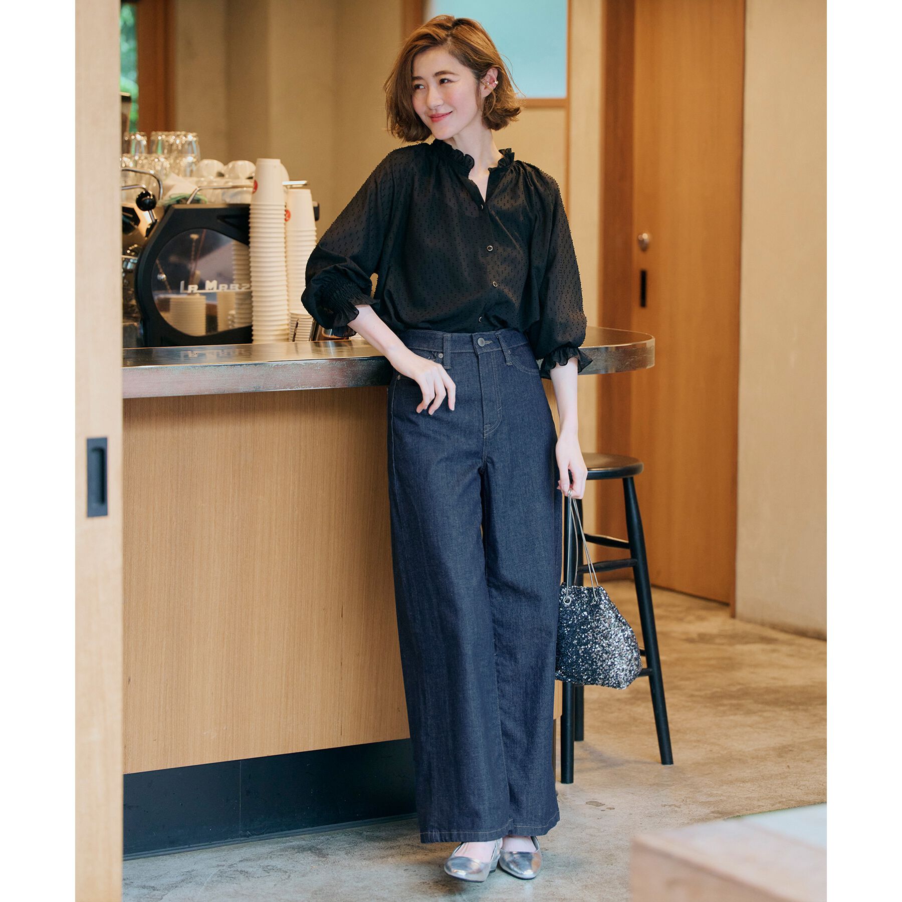 grove「【SOMETHING&times;grove別注】LISAWIDE DENIM PANTS」|デニム|