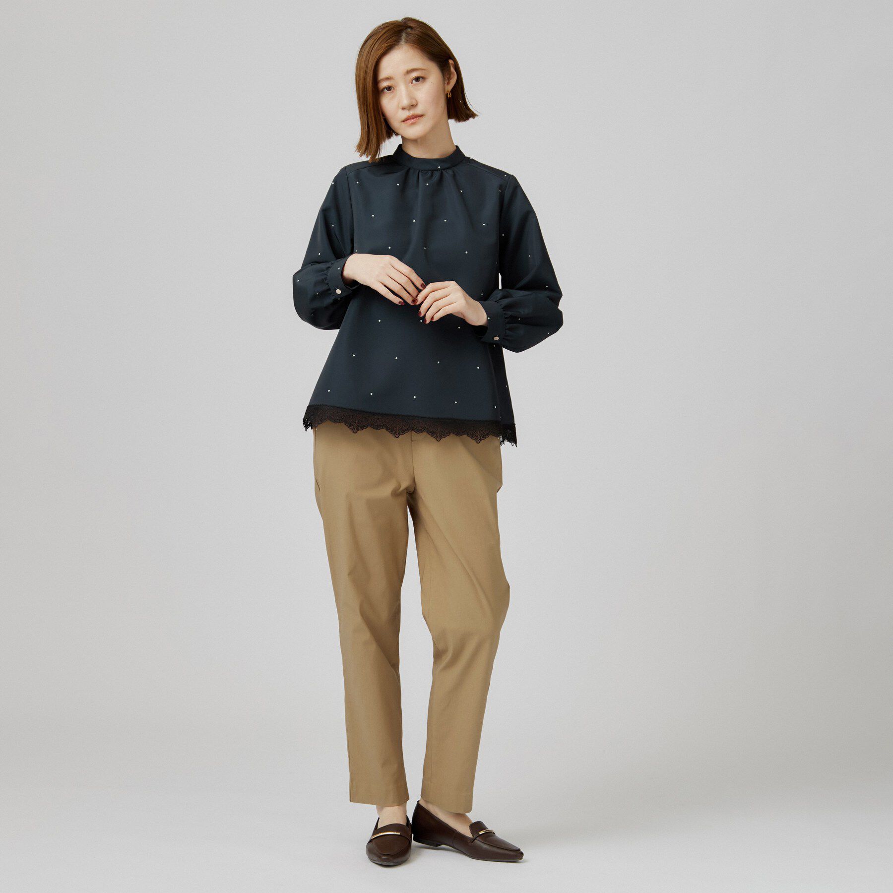 grove「裾レース&times;2WAYボウタイブラウス」|シャツ・ブラウス|