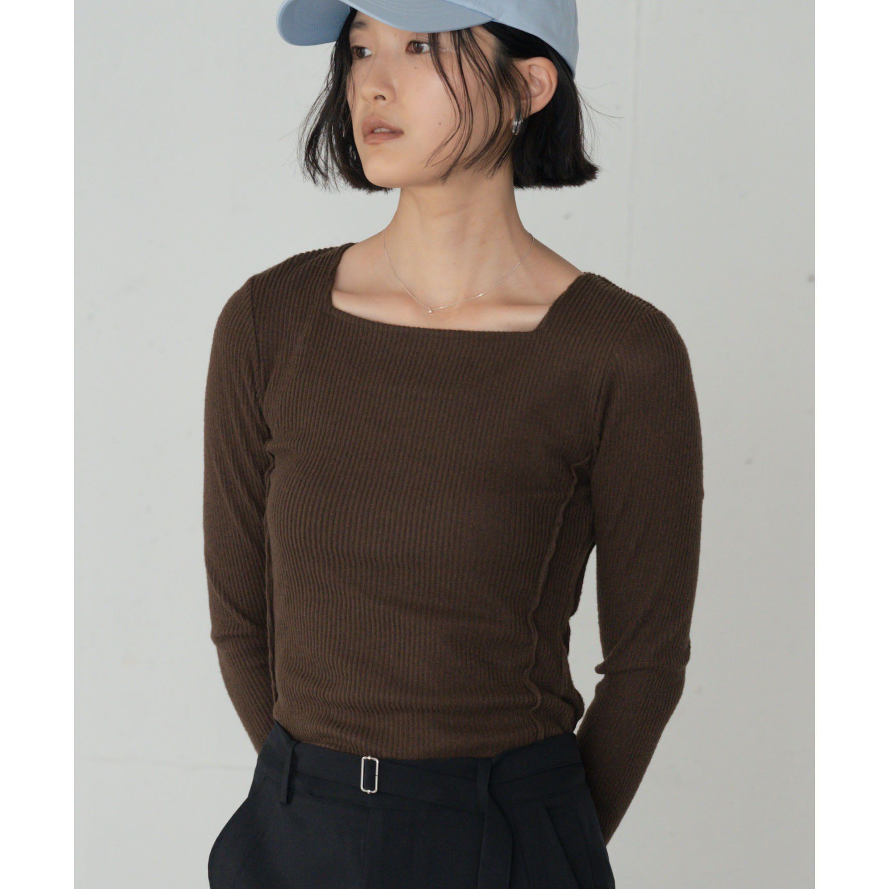 GALLEST「スクエアネックリブカットソー」|Tシャツ・カットソー|