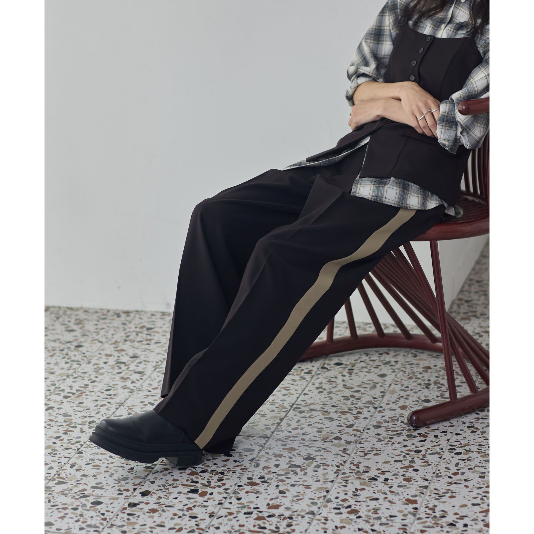 GALLEST「Comfy Slacks｜イージーサイドラインワイドパンツ【LIVE紹介／上枝みどりさん着用／通勤】」|その他|