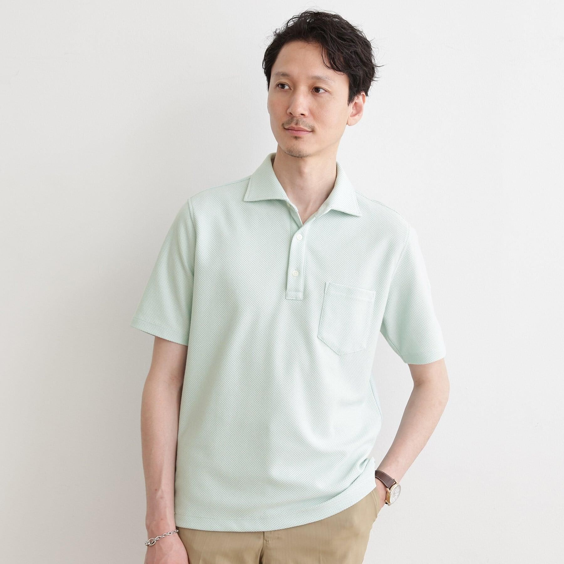 TAKEO KIKUCHI「【尾州織】メランジメッシュ ポロシャツ」|ポロシャツ|