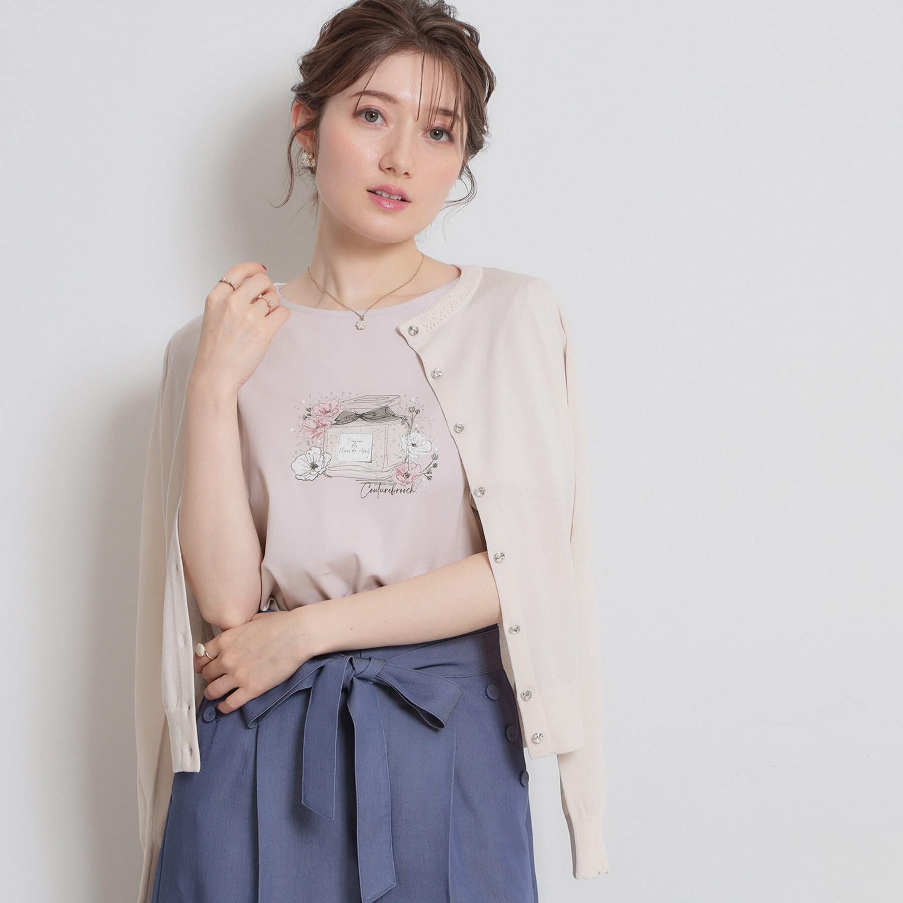 Couture broach「【接触冷感・UVカット】パフュームプリントTシャツ」|Tシャツ・カットソー|