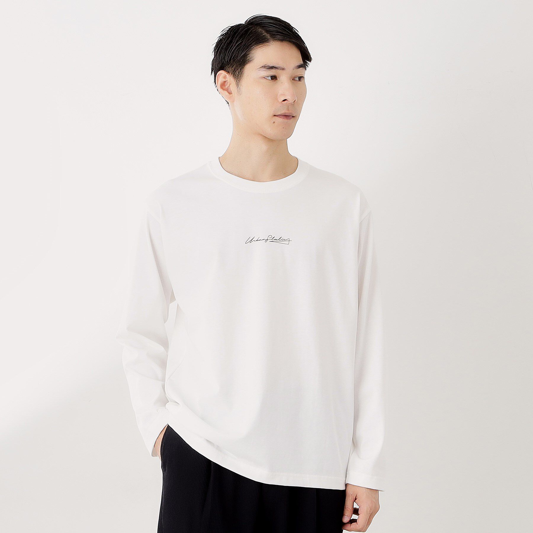 THE SHOP TK「フォトグラフプリント長袖Tシャツ【洗濯機OK】」|Tシャツ・カットソー|