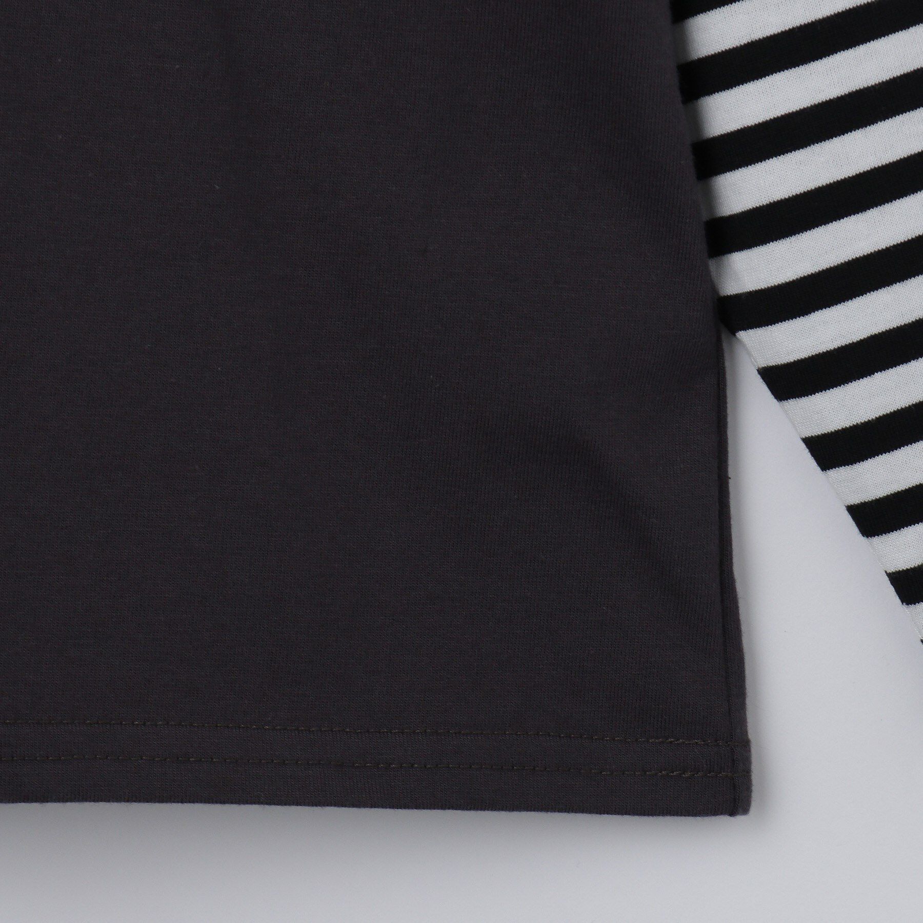 THE SHOP TK「【110－160】レイヤード風デニムアップリケロンTee」|Tシャツ・カットソー|
