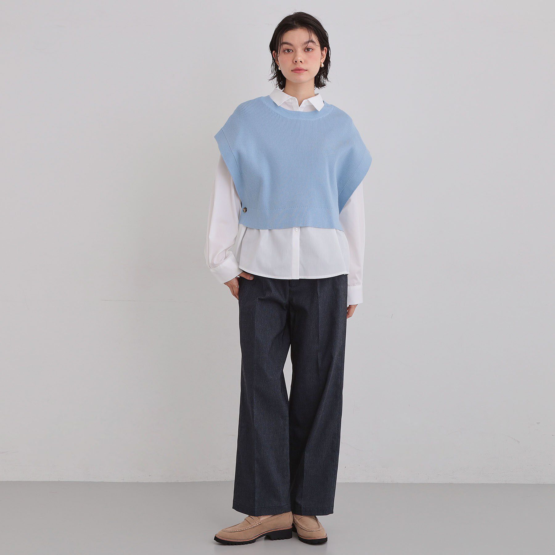 THE SHOP TK「【通勤にもデイリーにも】CAVIAN ベーシックワイドパンツ/セットアップ可」|その他|