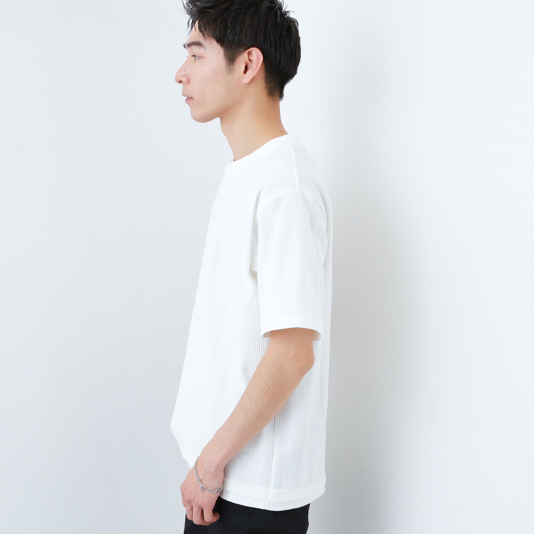 THE SHOP TK「【ラクして決まる！】レイヤード風半袖Tシャツ　洗濯機OK」|Tシャツ・カットソー|