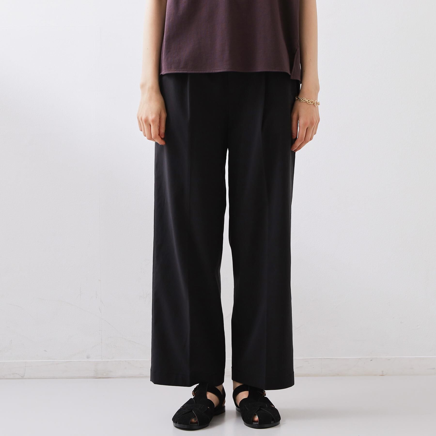 THE SHOP TK「【XS-XL/着丈選べる】心地よいストレッチワイドパンツ」|その他|