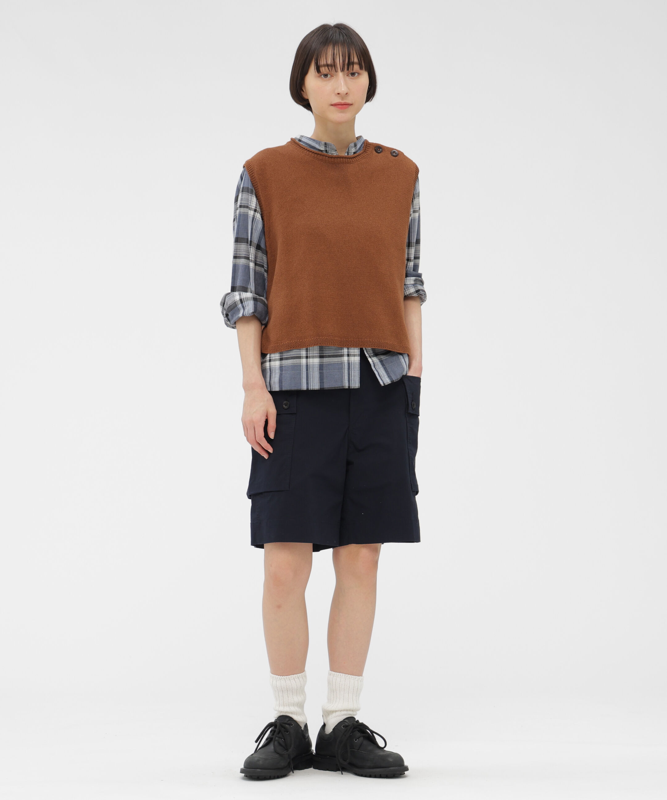 MHL.「WASHED COTTON NYLON RIPSTOP TROUSERS」|その他|DARK NAVY1