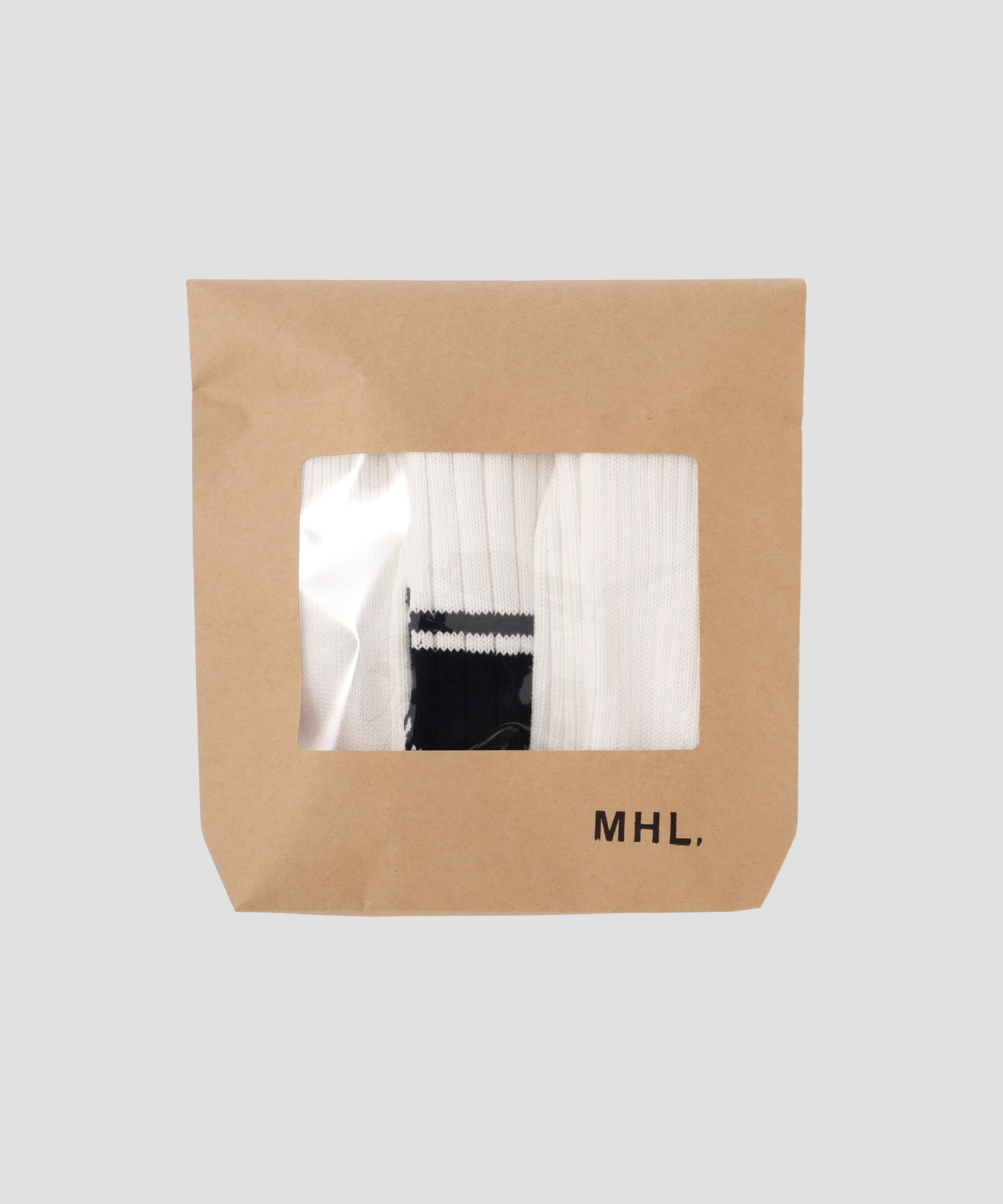 MHL.「WOMEN COTTON SOCKS PACK」|ソックス|WHITE
