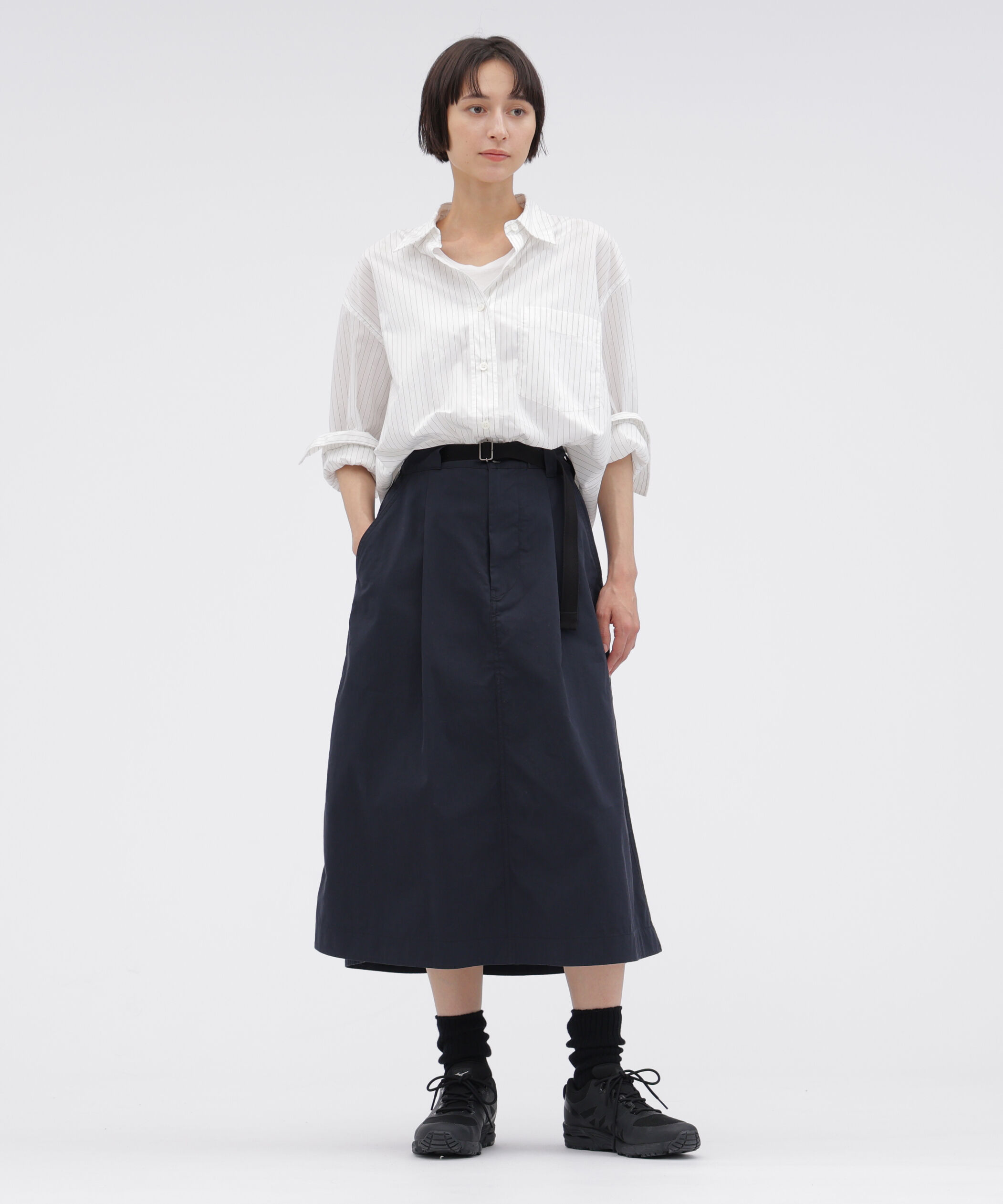 MHL.「WASHED COTTON NYLON SKIRT」|スカート|