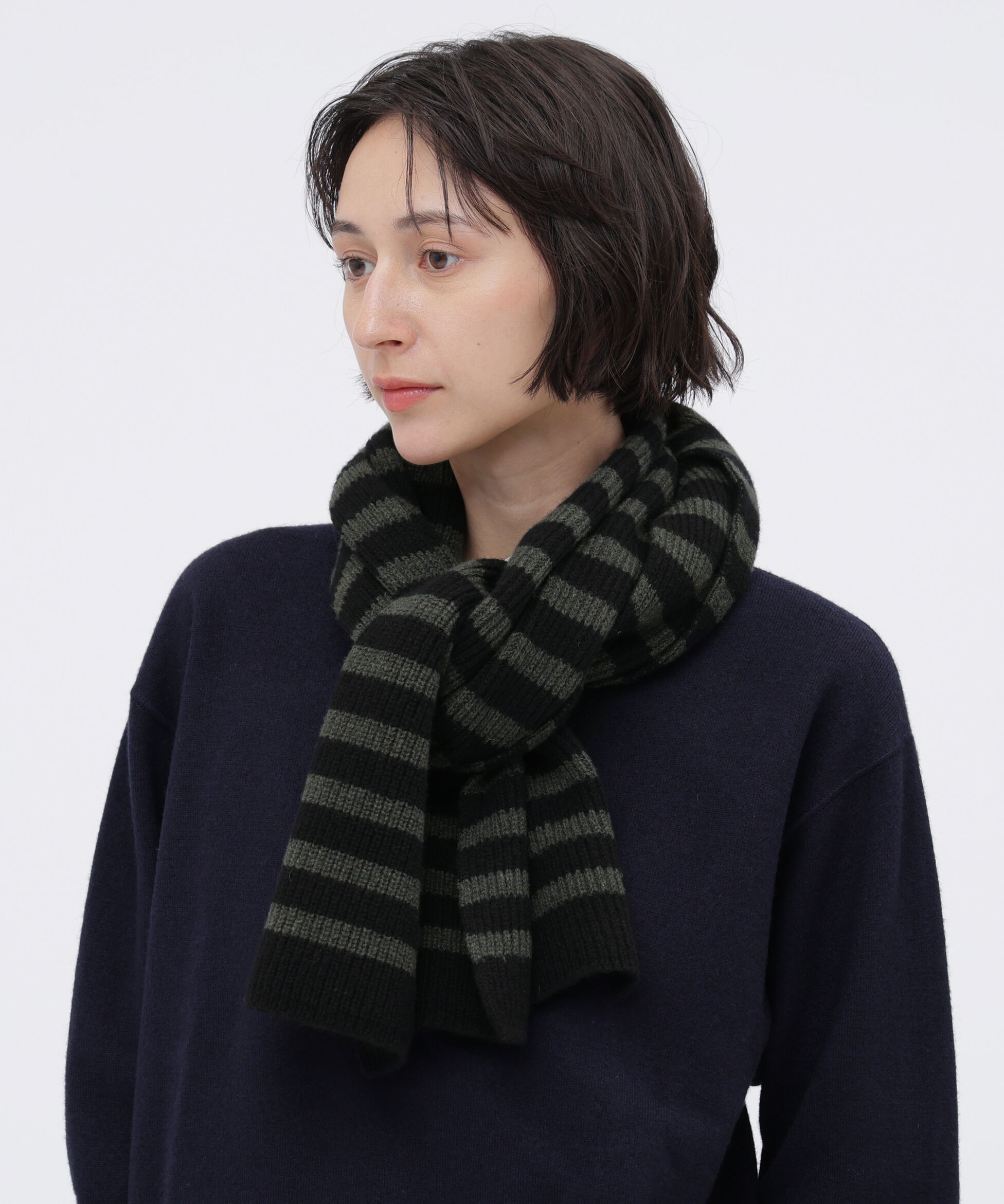 MHL.「MHL TEXTURED STRIPE SCARF」|バンダナ・スカーフ|