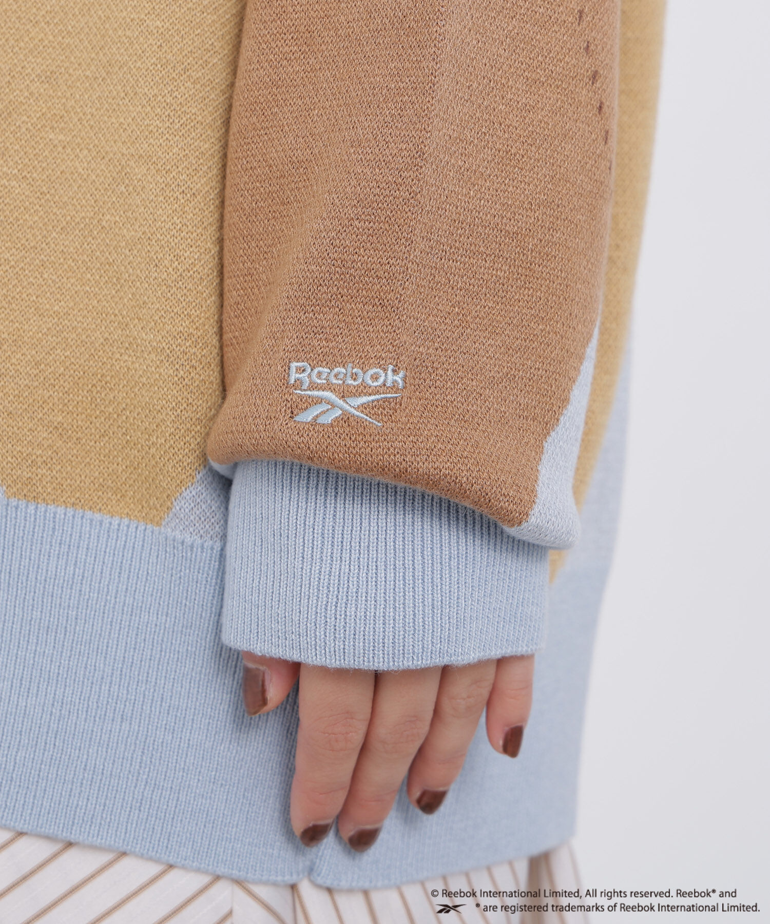  「〈N.〉〈Reebok〉襟付きアーガイルニット」|ニット・セーター|