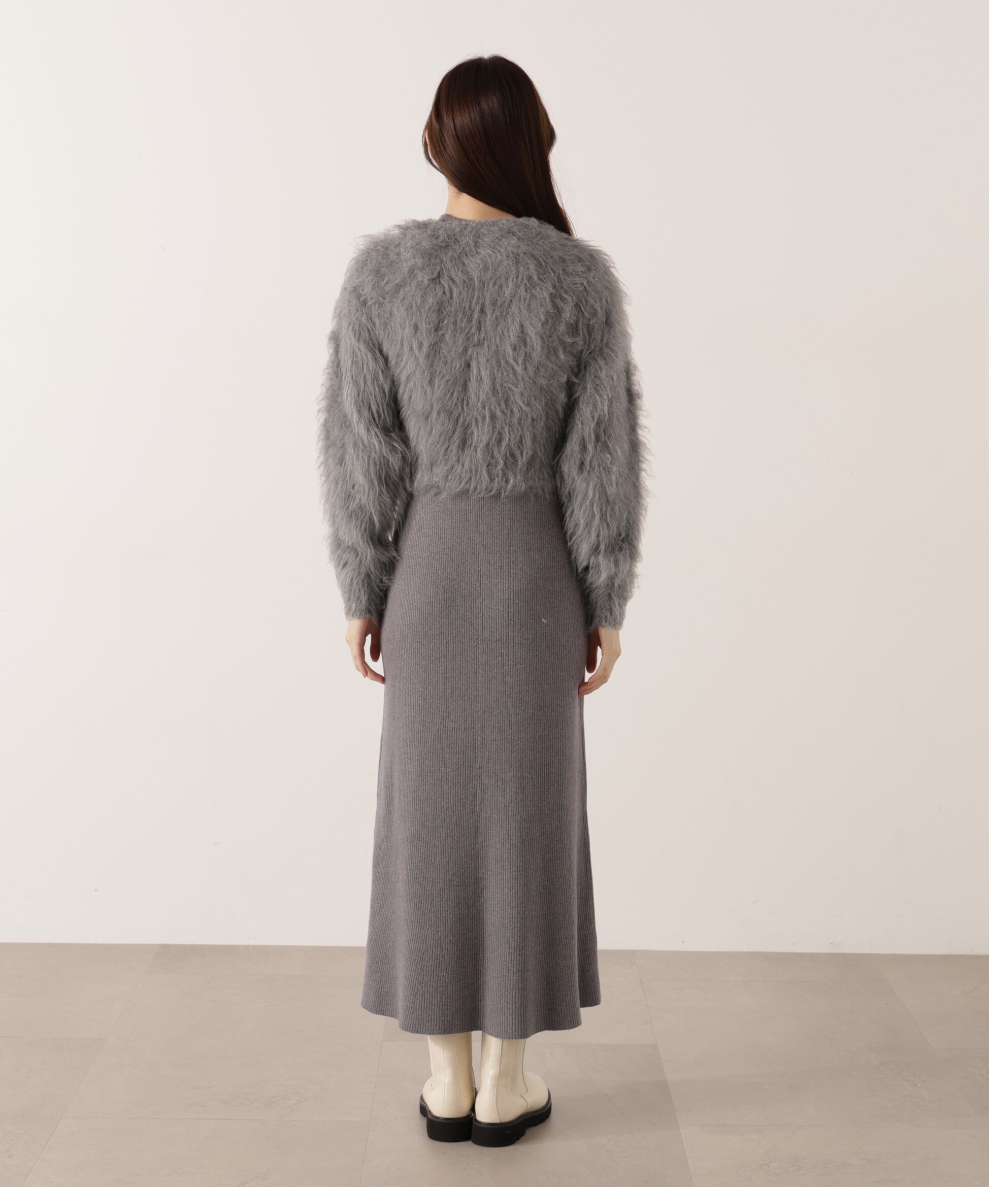 PROPORTION BODY DRESSING「シャギーカーデニットセットアップ 25AW」|ワンピース|