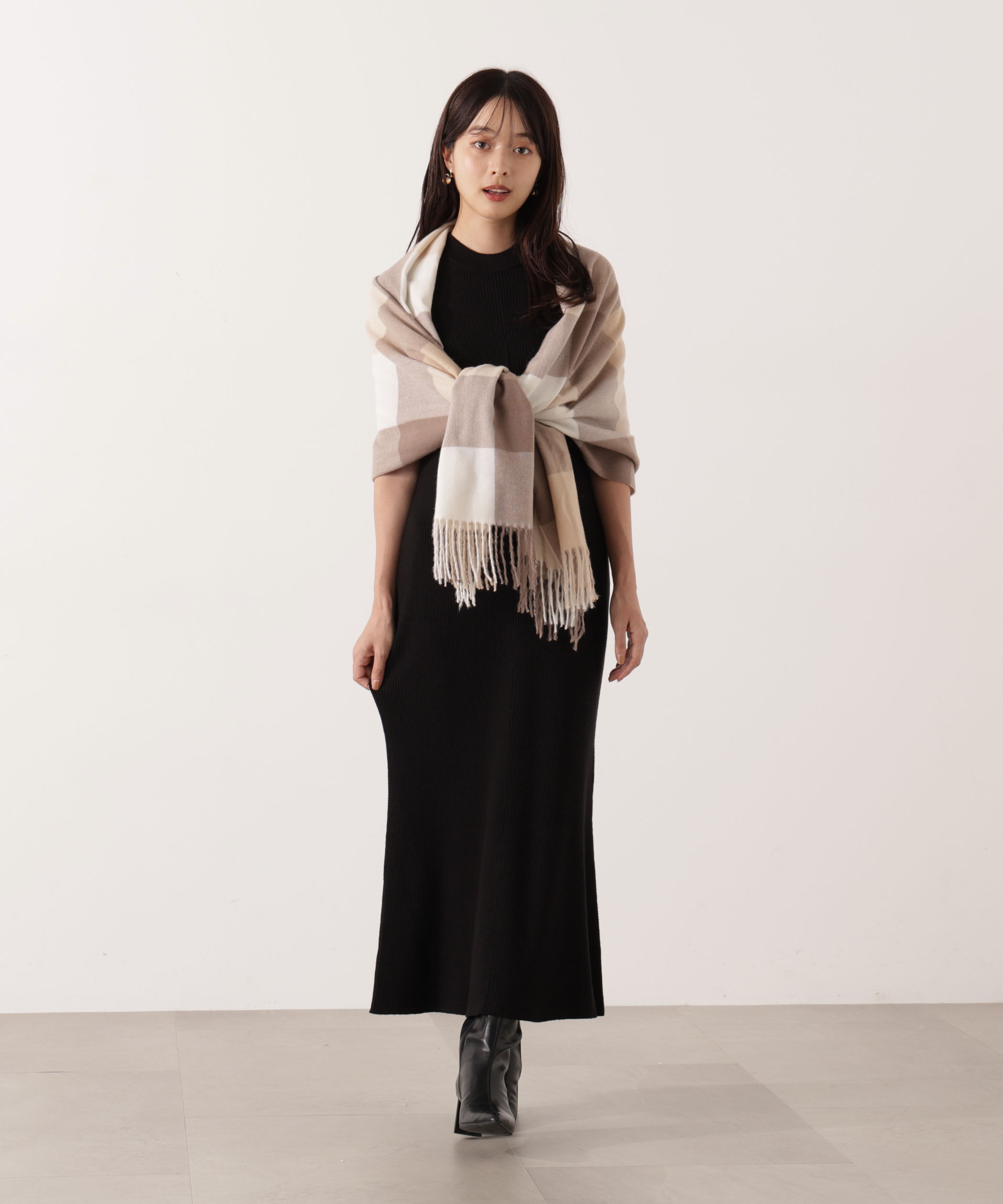 PROPORTION BODY DRESSING「シャギーカーデニットセットアップ 25AW」|ワンピース|