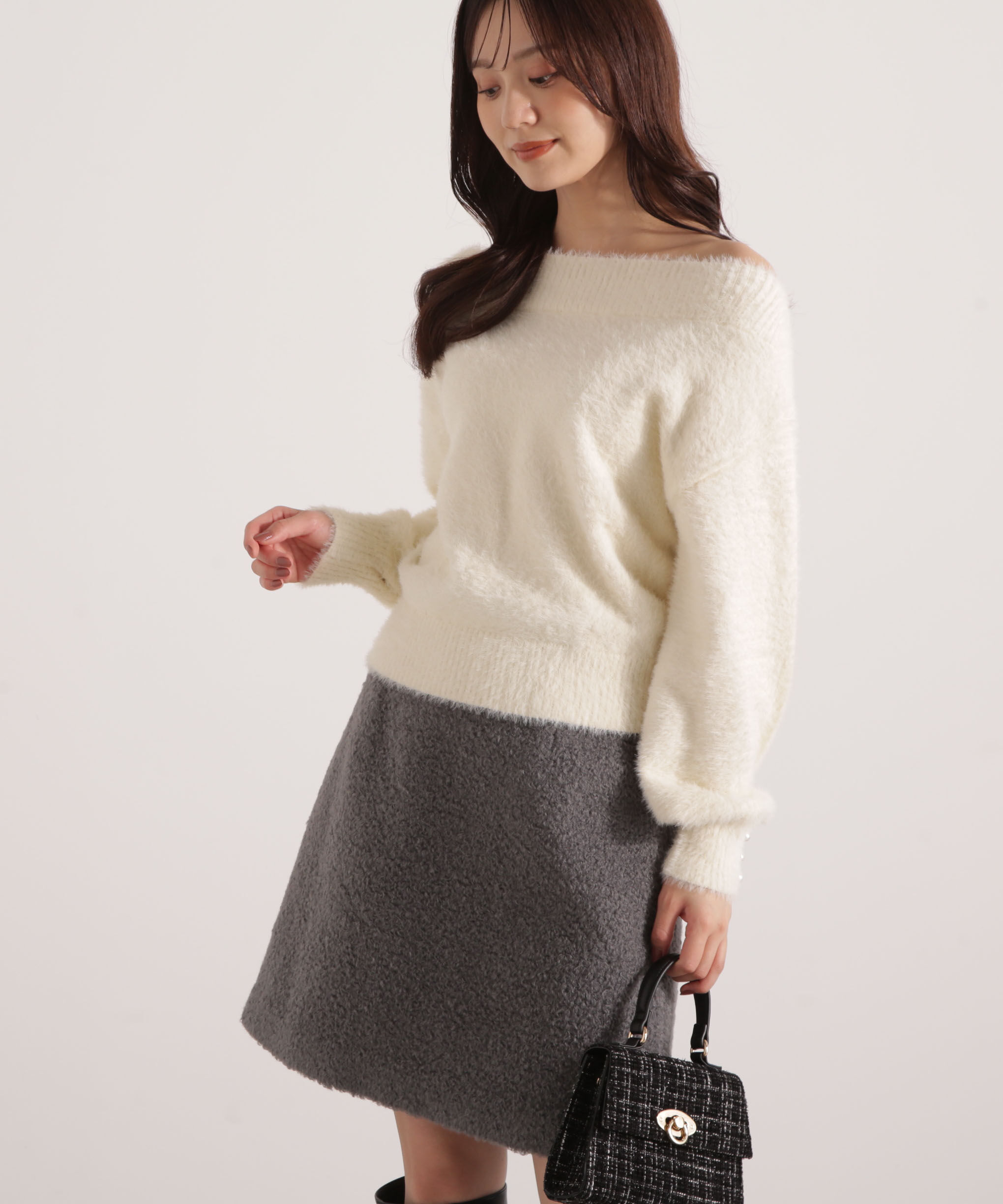 PROPORTION BODY DRESSING「シャギーミニスカート 25AW」|スカート|