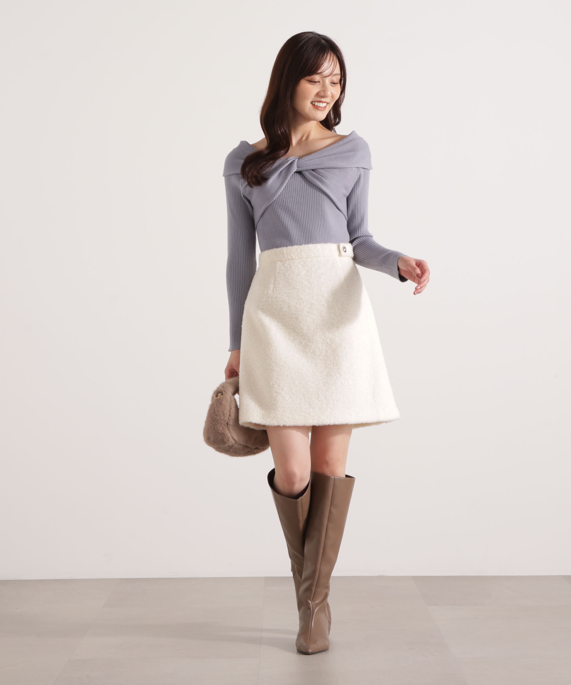 PROPORTION BODY DRESSING「シャギーミニスカート 25AW」|スカート|