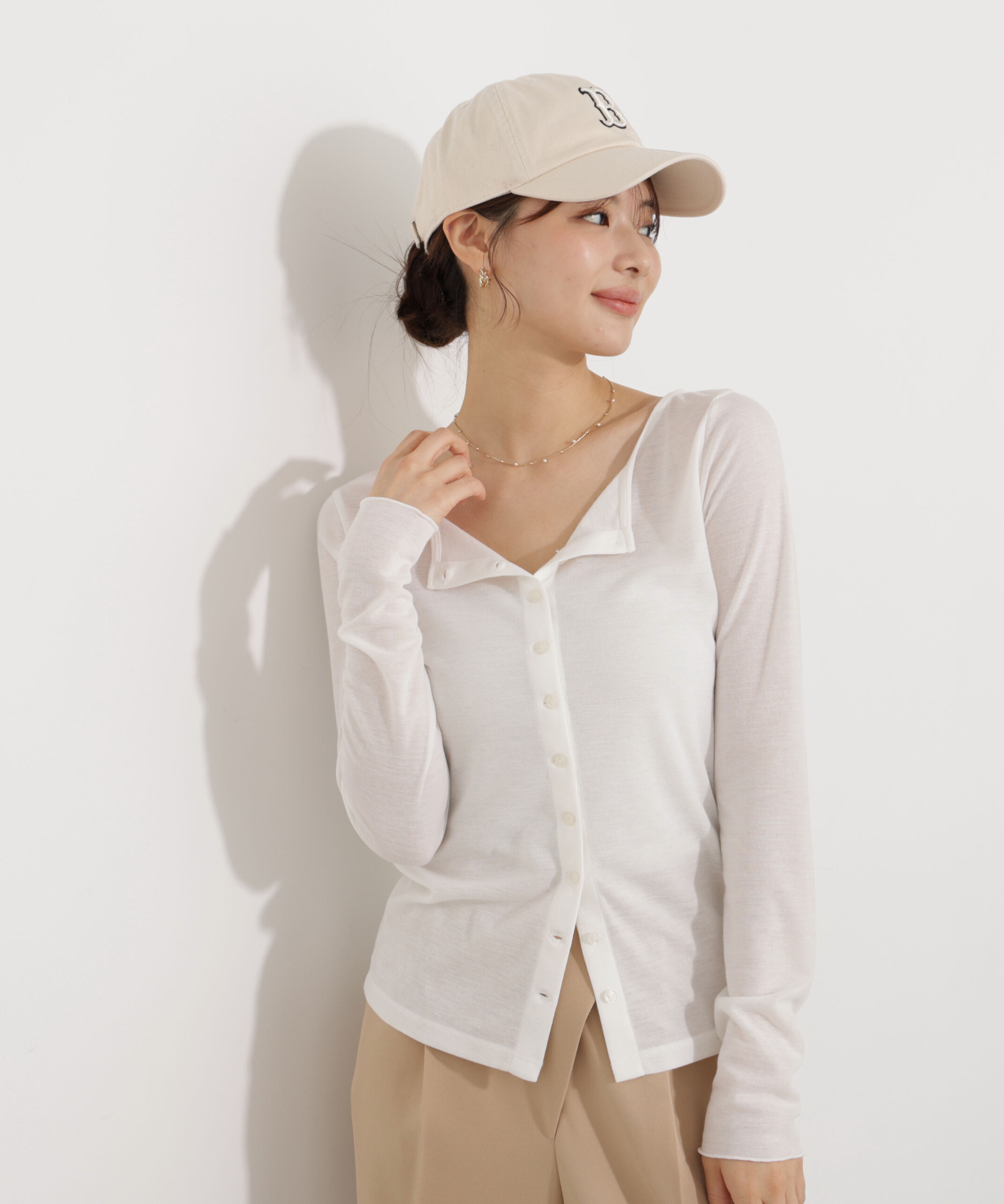 PROPORTION BODY DRESSING「〈a/mie〉シアーカットソー　26SS」|Tシャツ・カットソー|