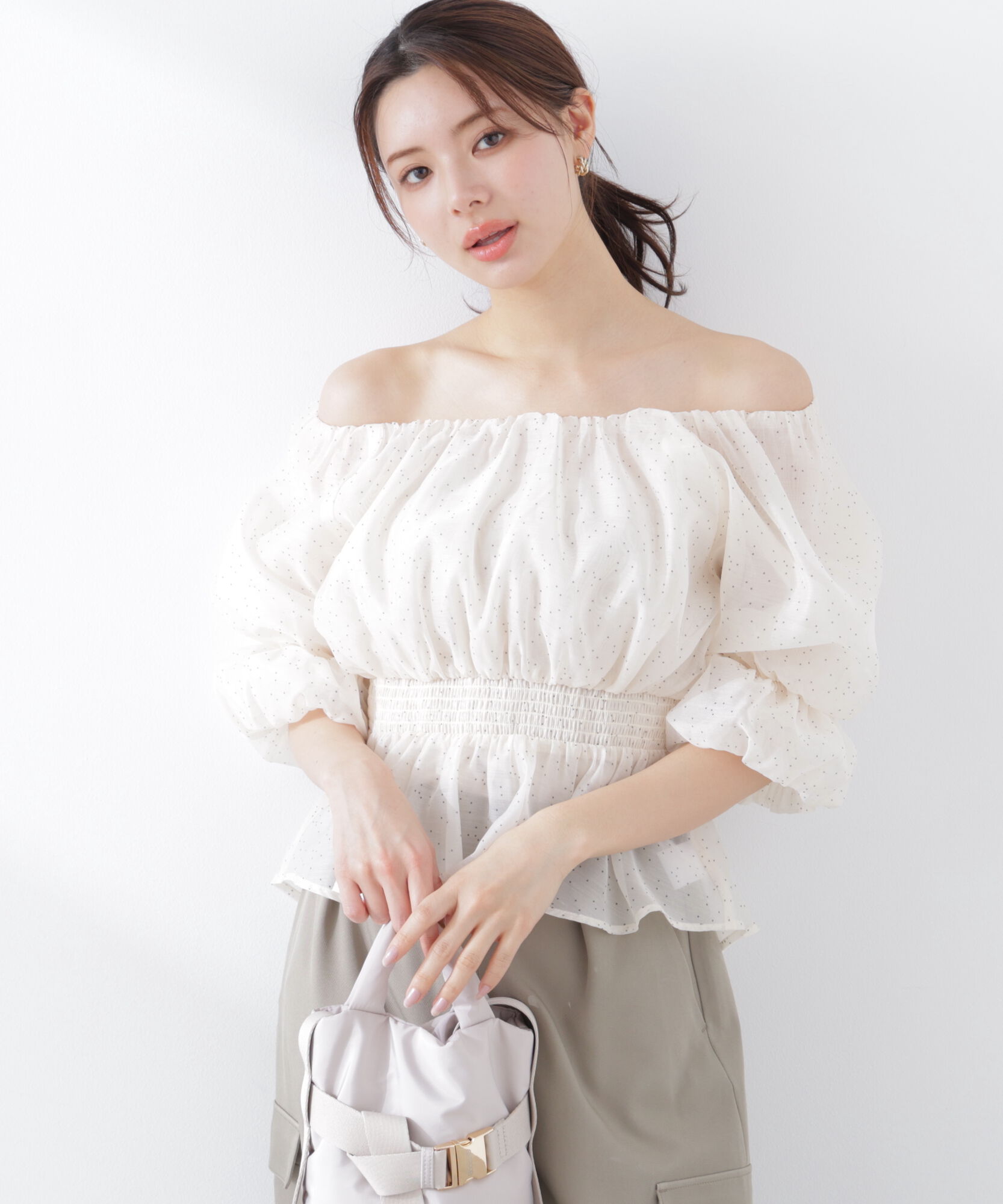 PROPORTION BODY DRESSING「2wayオフショルフィッシュテールブラウス　26SS」|シャツ・ブラウス|