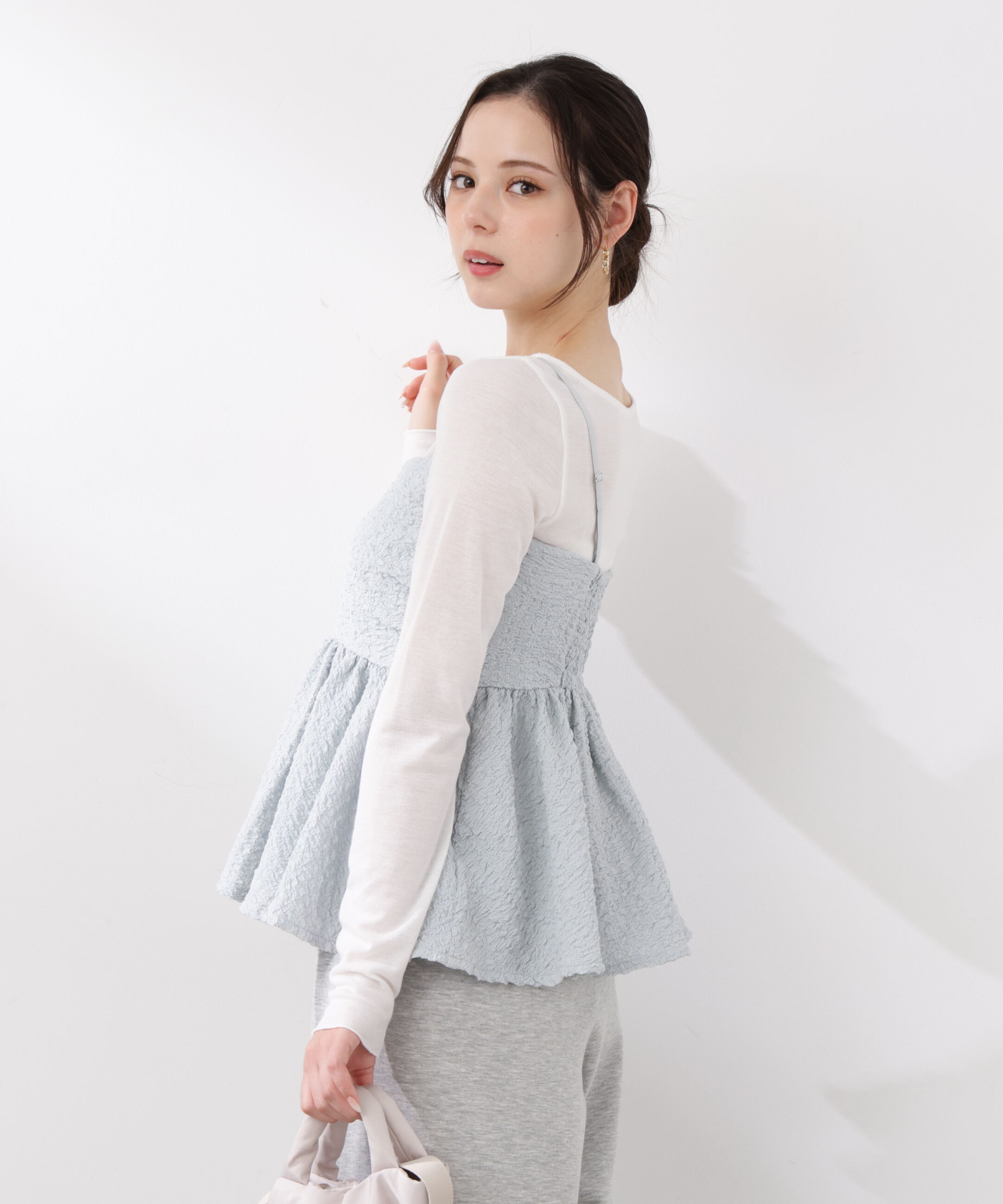 PROPORTION BODY DRESSING「〈a/mie〉膨れジャガードビスチェ　26SS」|シャツ・ブラウス|