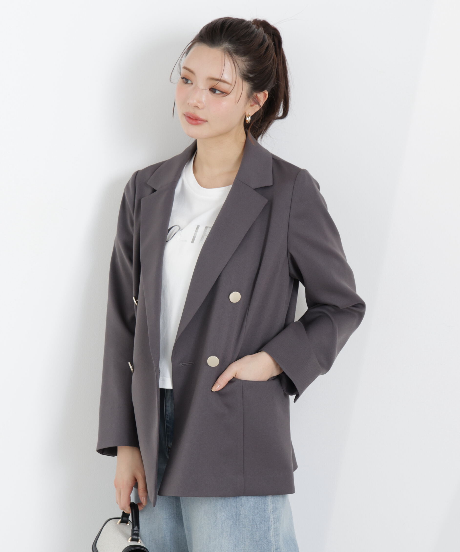 PROPORTION BODY DRESSING「＜セットアップ対応＞Wブレスト SETUP ダブルジャケット　26SS」|その他|チャコール2
