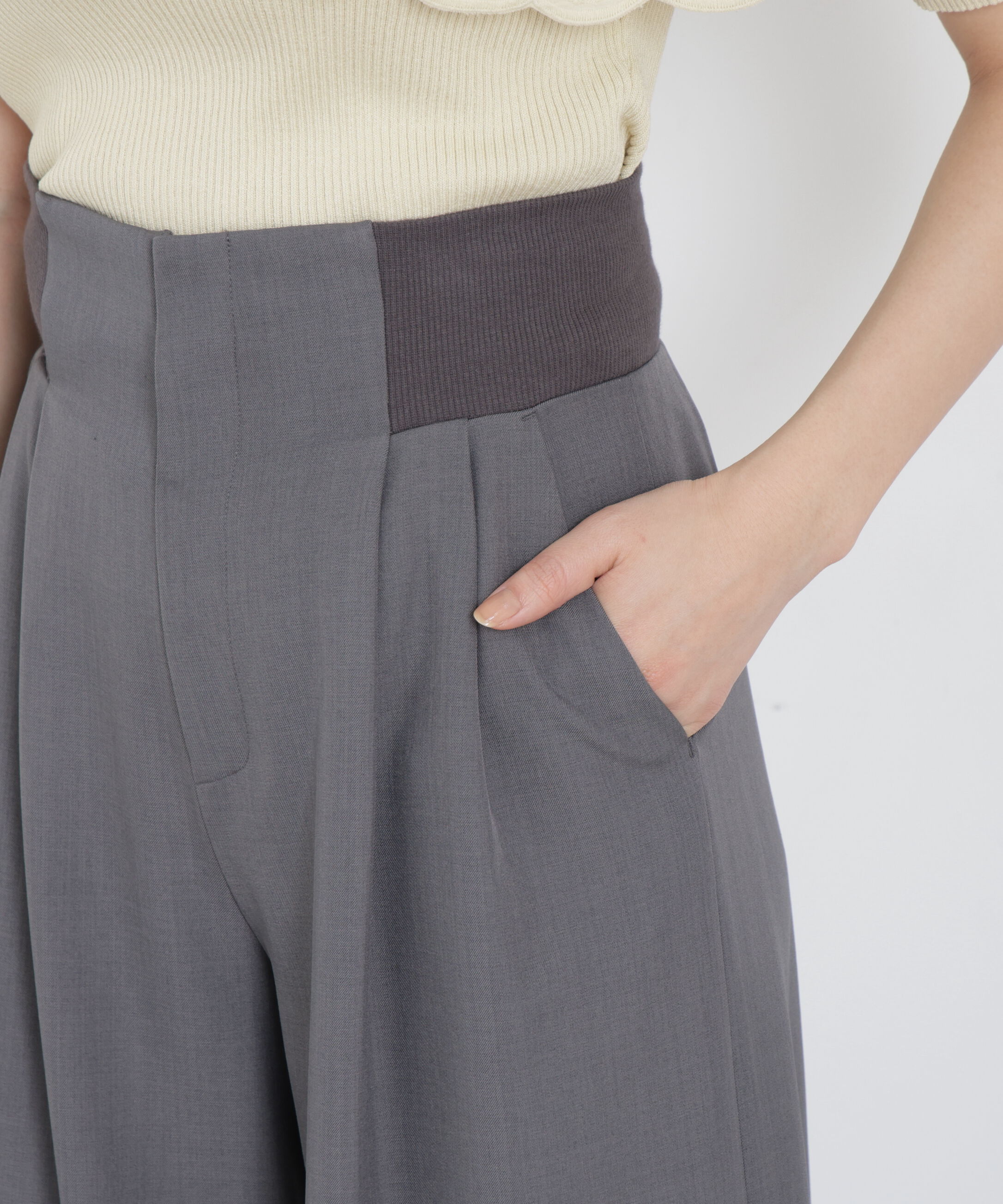 PROPORTION BODY DRESSING「ウエストリブワイドパンツ　26SS」|その他|