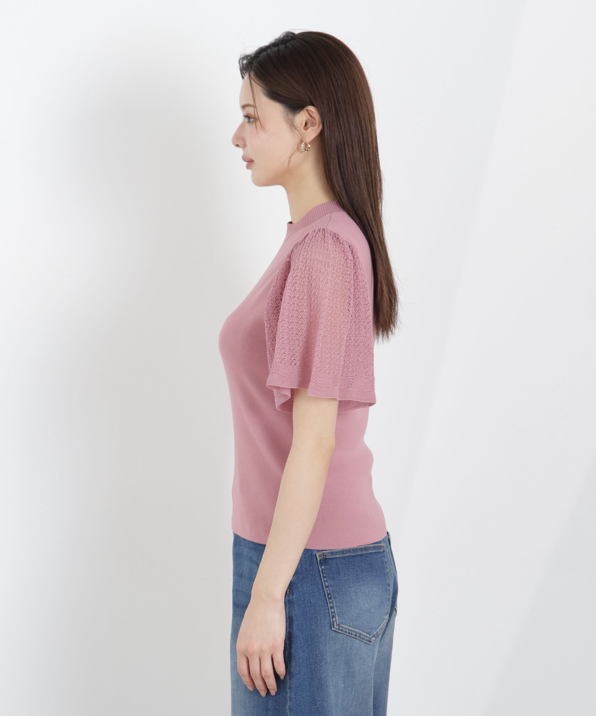 PROPORTION BODY DRESSING「透かし編みスリーブニット　26SS」|ニット・セーター|