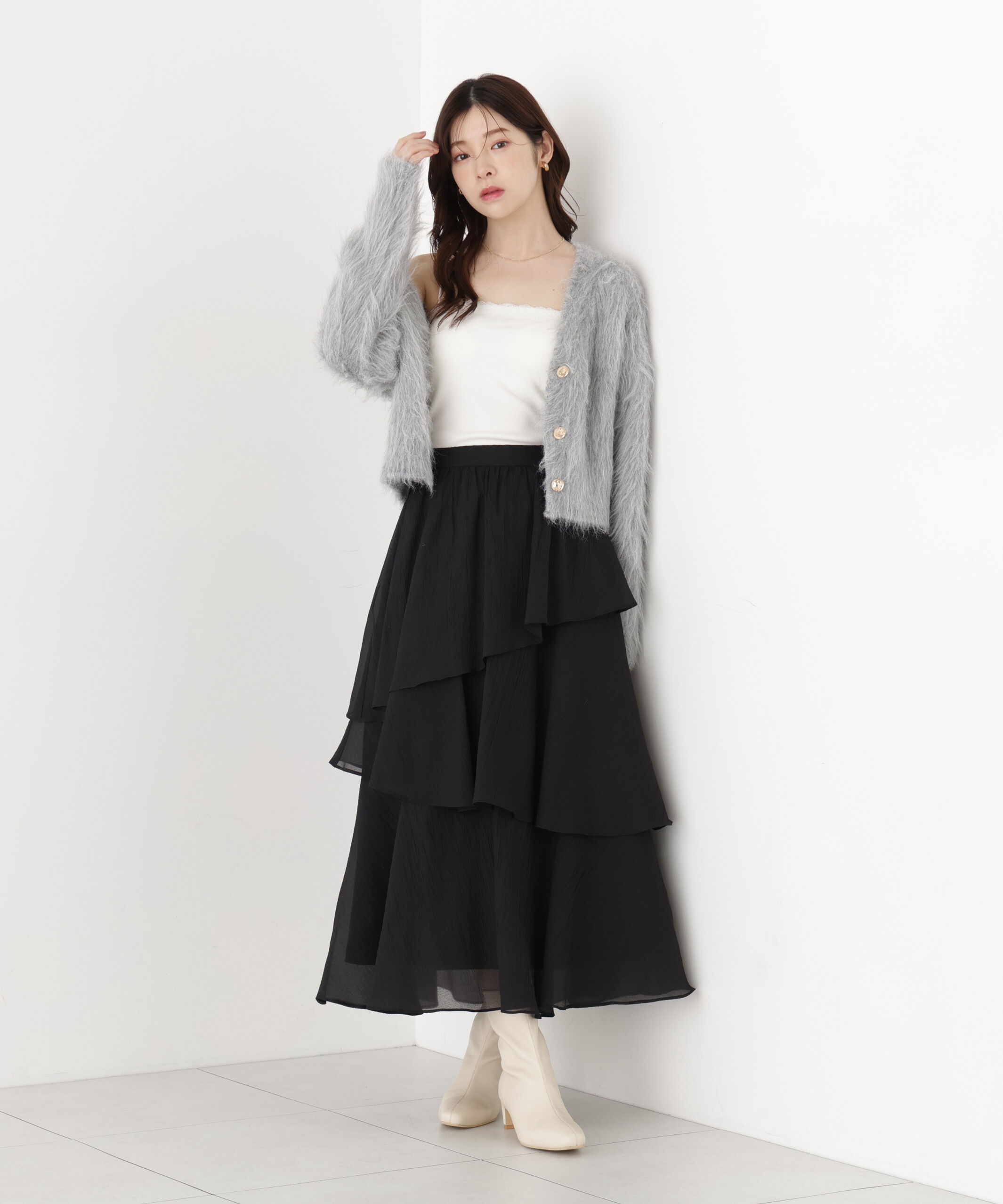 PROPORTION BODY DRESSING「ヘムティアードスカート 26AW」|スカート|