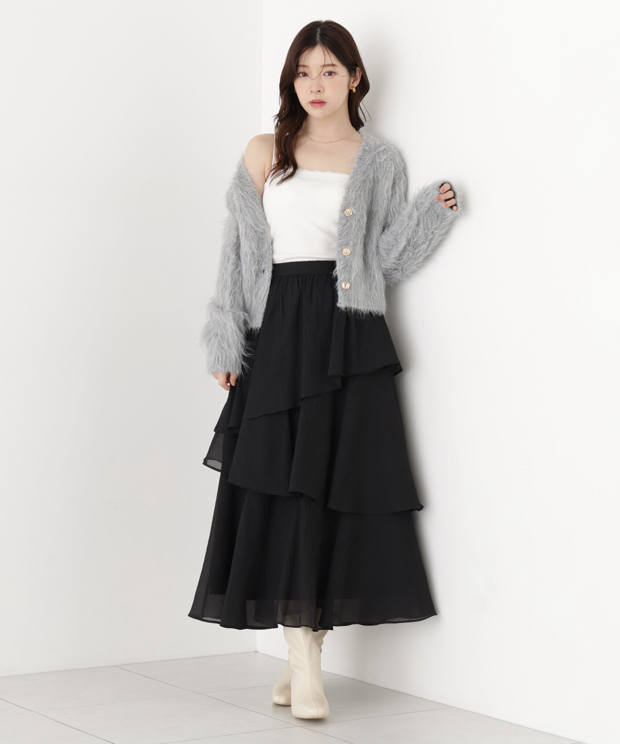 PROPORTION BODY DRESSING「ヘムティアードスカート 26AW」|スカート|