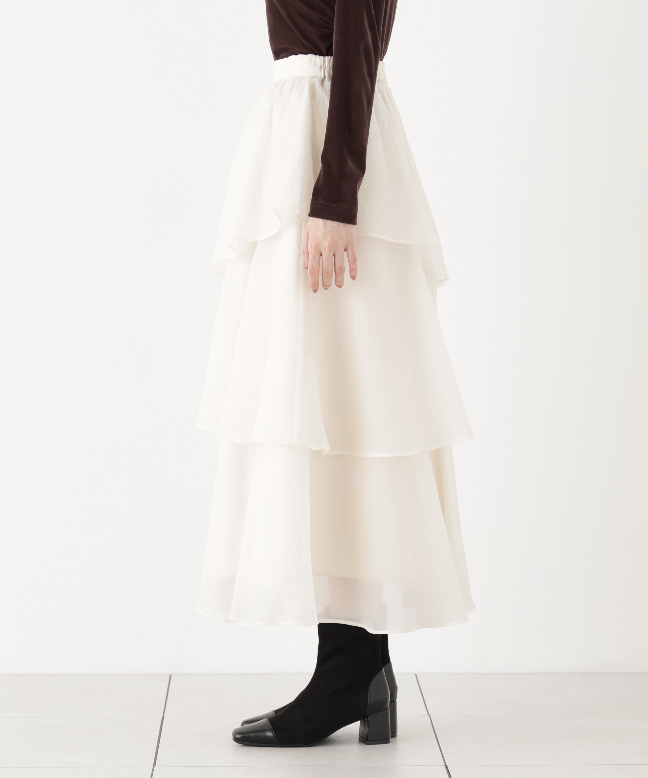 PROPORTION BODY DRESSING「ヘムティアードスカート 26AW」|スカート|