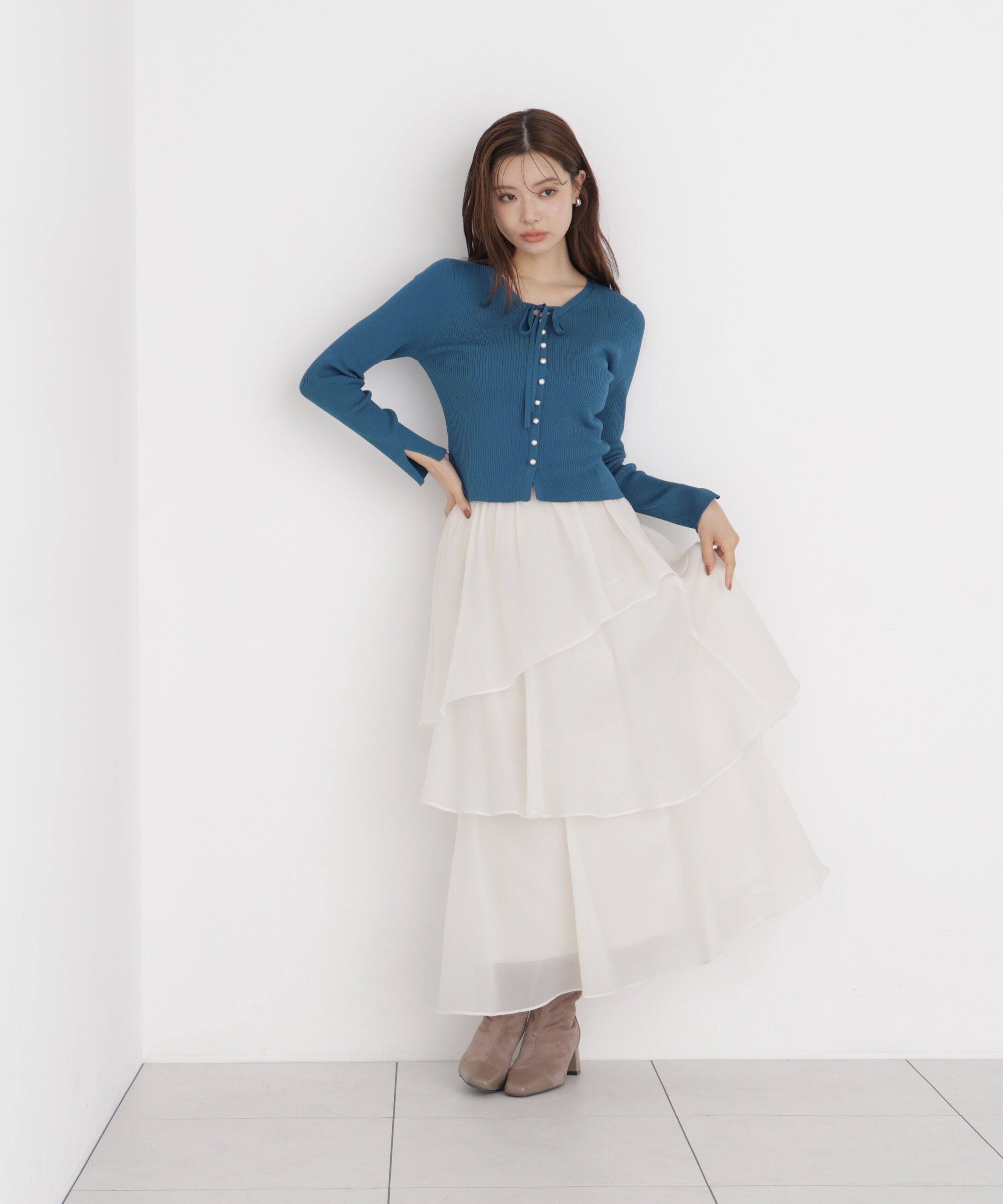 PROPORTION BODY DRESSING「ヘムティアードスカート 26AW」|スカート|