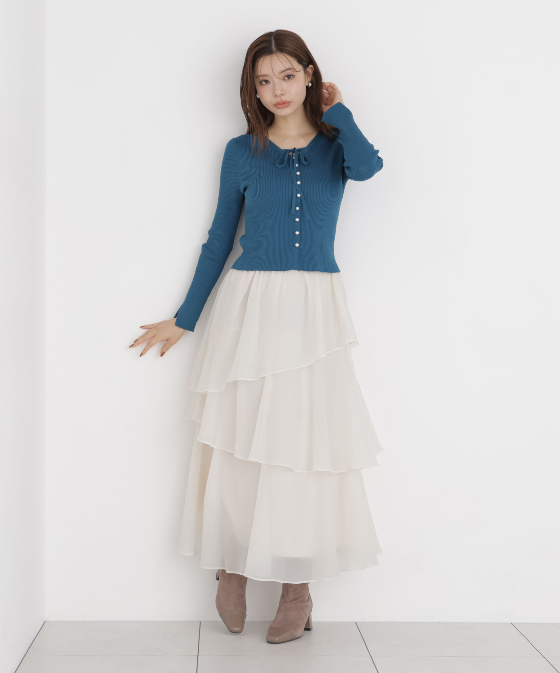 PROPORTION BODY DRESSING「ヘムティアードスカート 26AW」|スカート|