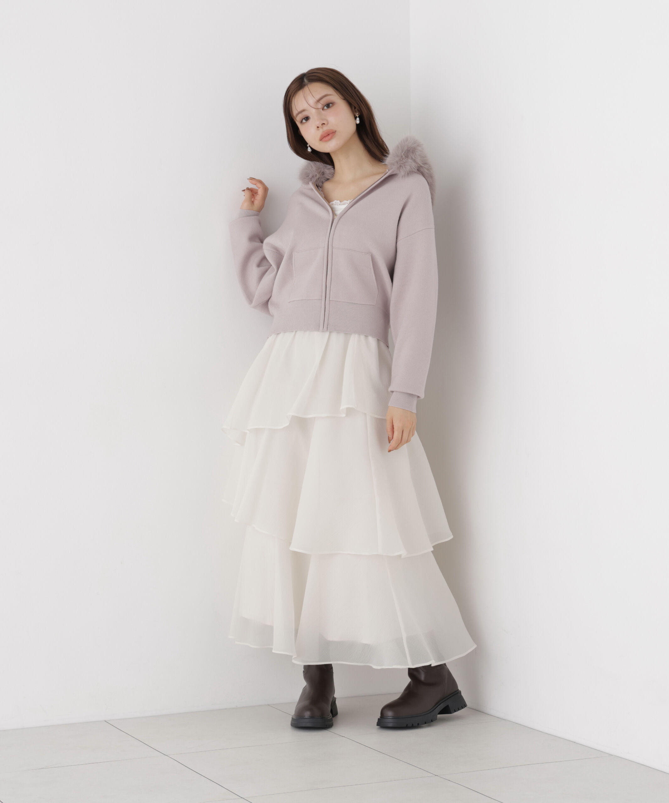 PROPORTION BODY DRESSING「ヘムティアードスカート 26AW」|スカート|