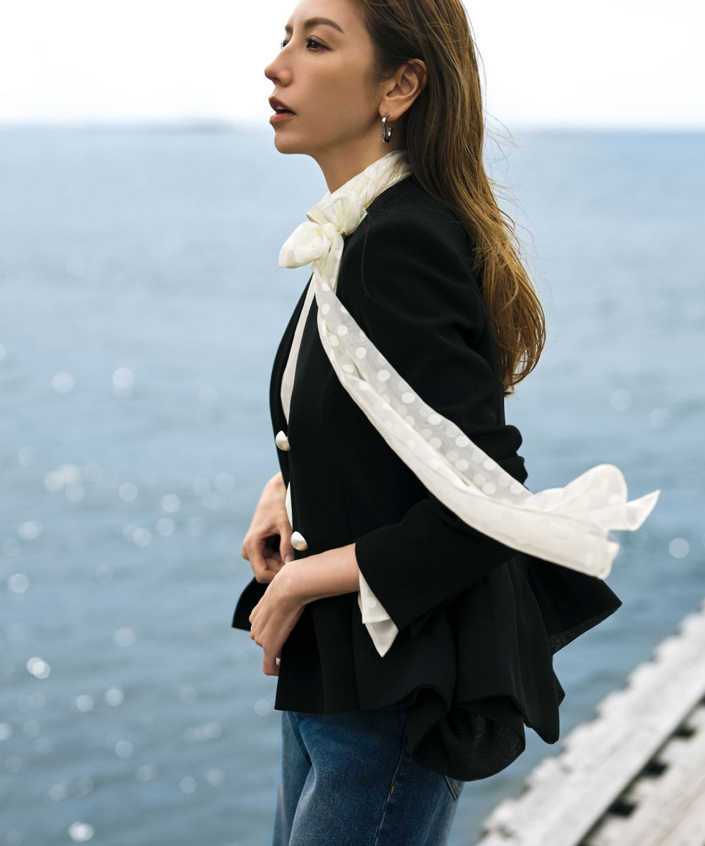  「[美香コラボ]パールボタンペプラムジャケット」|その他|