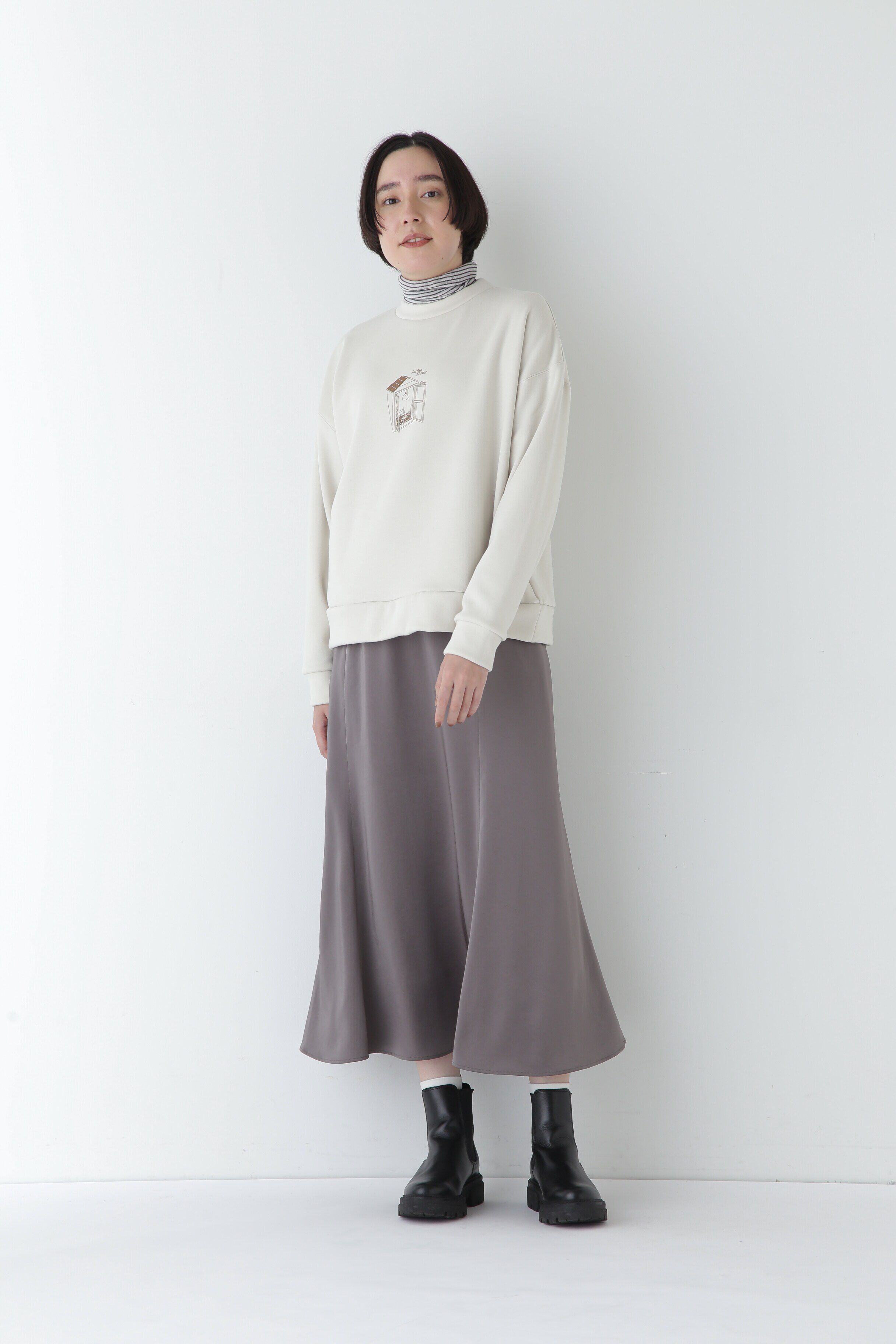  「◆ヴィンテージ風サテンストレッチマーメイドスカート」|スカート|