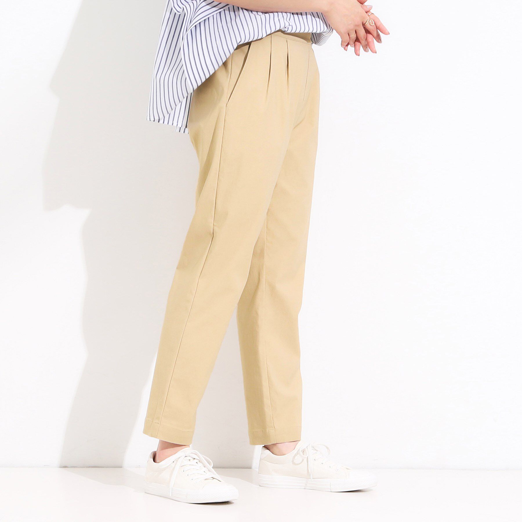 SHOO･LA･RUE「【洗える/S-LL/美脚シルエット】ハイパーストレッチ テーパードパンツ」|その他|
