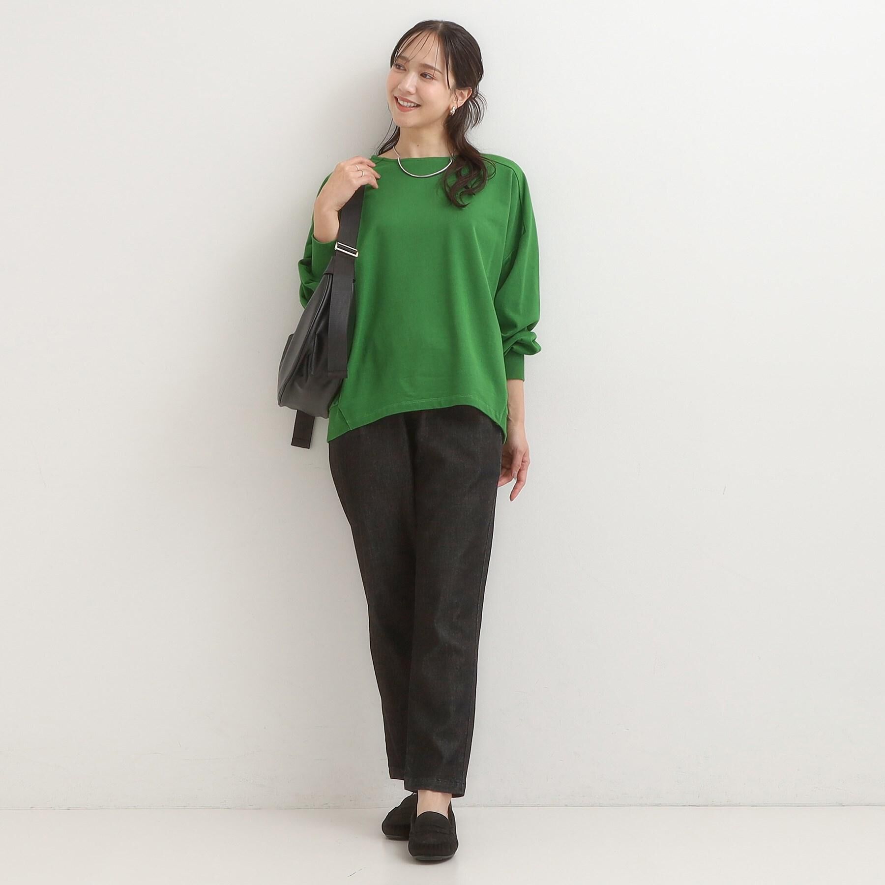 SHOO･LA･RUE「【高レビュー/SS-LL/美脚シルエット】自然に体型カバー イージーデニム テーパードパンツ」|デニム|