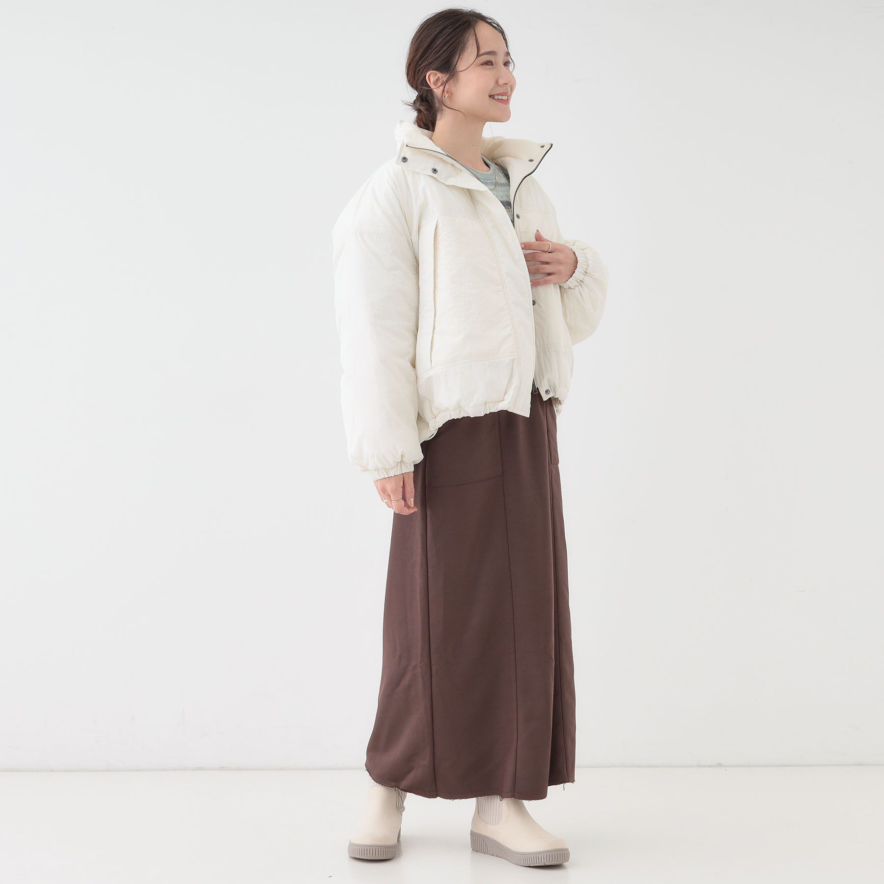 SHOO･LA･RUE「【撥水/あったか】たっぷり着られる 中綿モンスターショートコート」|ダウン|