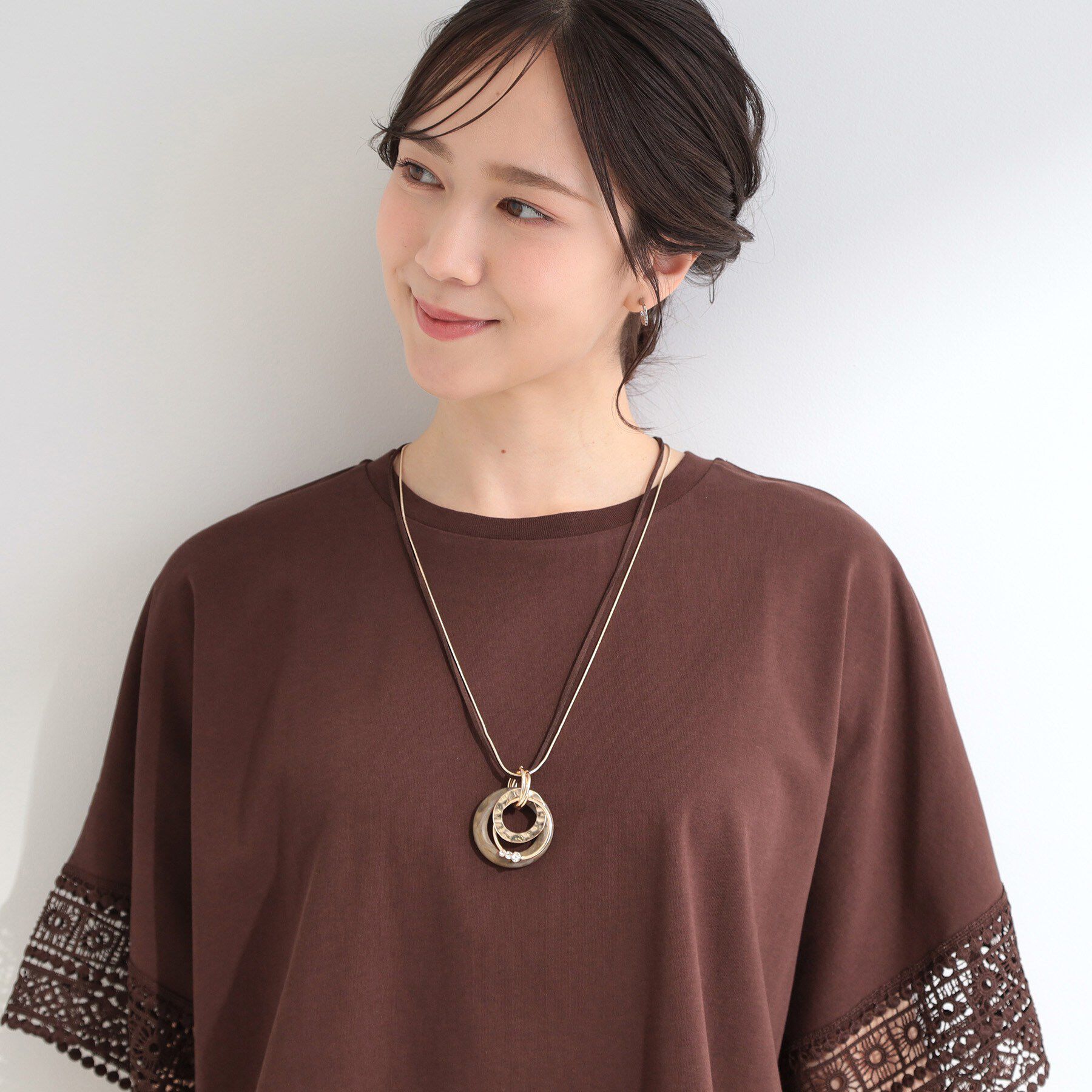 SHOO･LA･RUE「樹脂リングコード＆チェーンネックレス」|ネックレス|