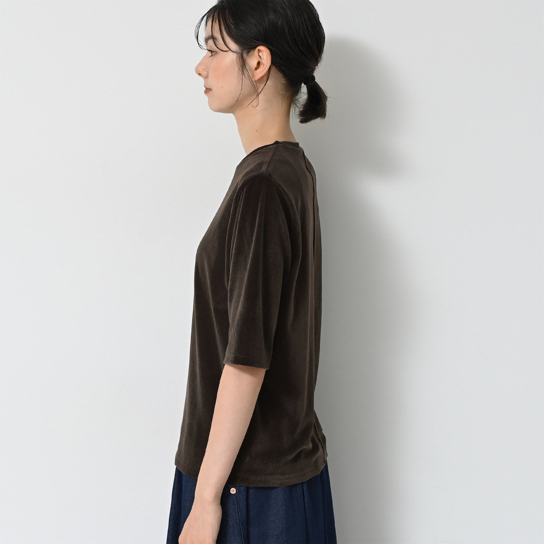 Dessin「【洗える】シアーベロアトップス」|Tシャツ・カットソー|
