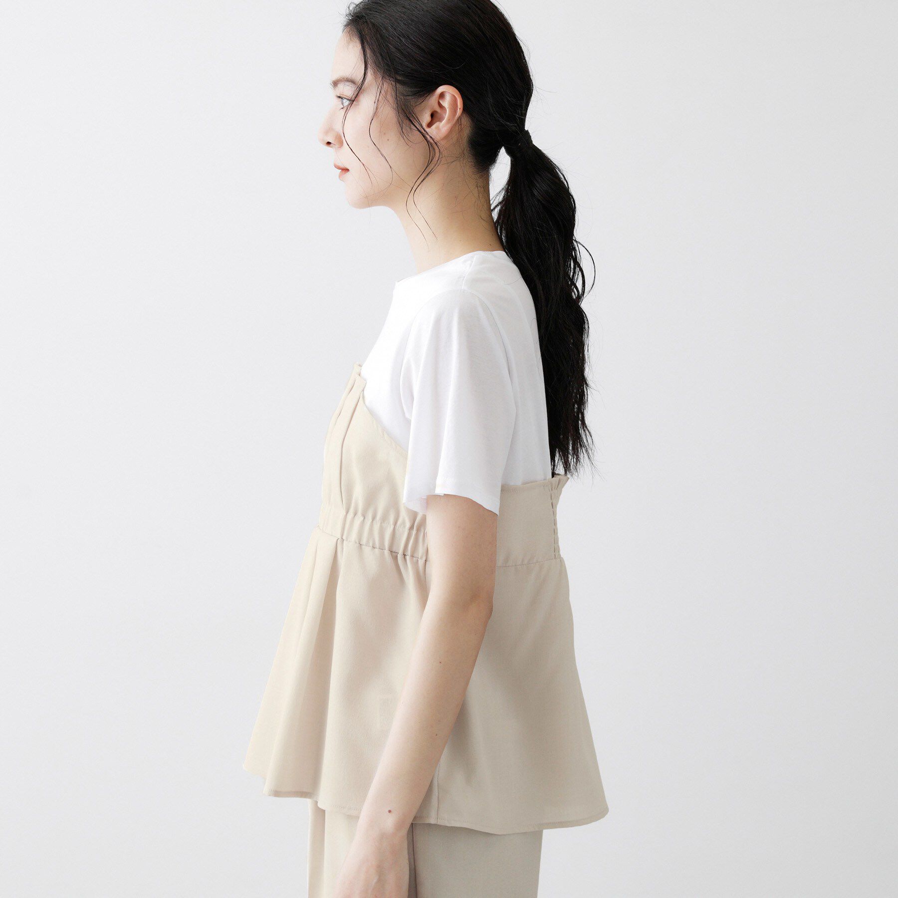Dessin「【セットアップ可/UVカット/洗える】ビスチェドッキングTシャツ」|Tシャツ・カットソー|