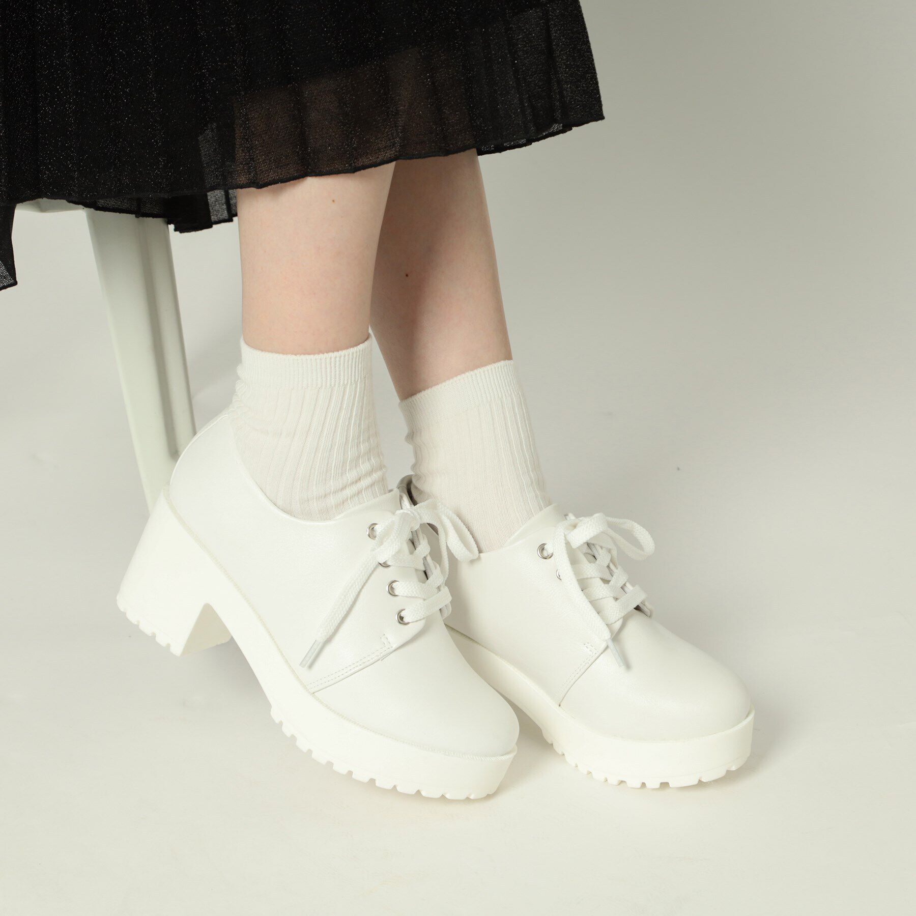 csT&P「厚底レースアップパンプス」|パンプス|