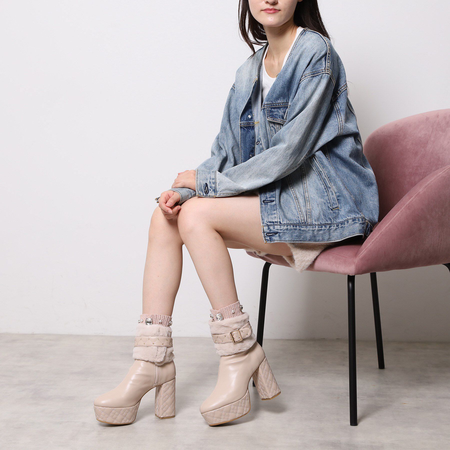 ESPERANZA「【ラク盛り／ショートブーツ】リピーター続出／脚長美脚 マルチWAYショートブーツ」|ショートブーツ|