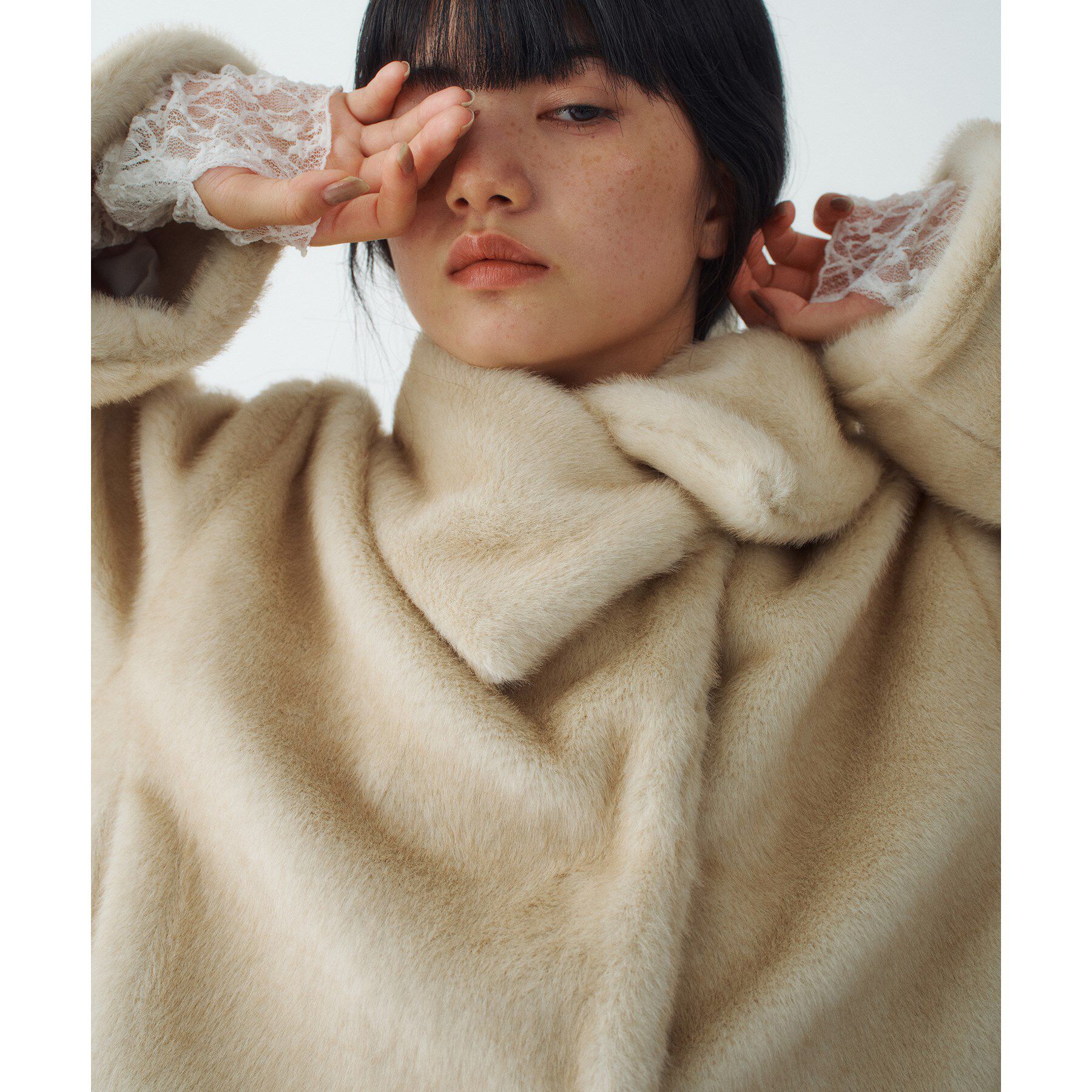CODE A「faux mink short jacket」|ブルゾン・スタジャン|